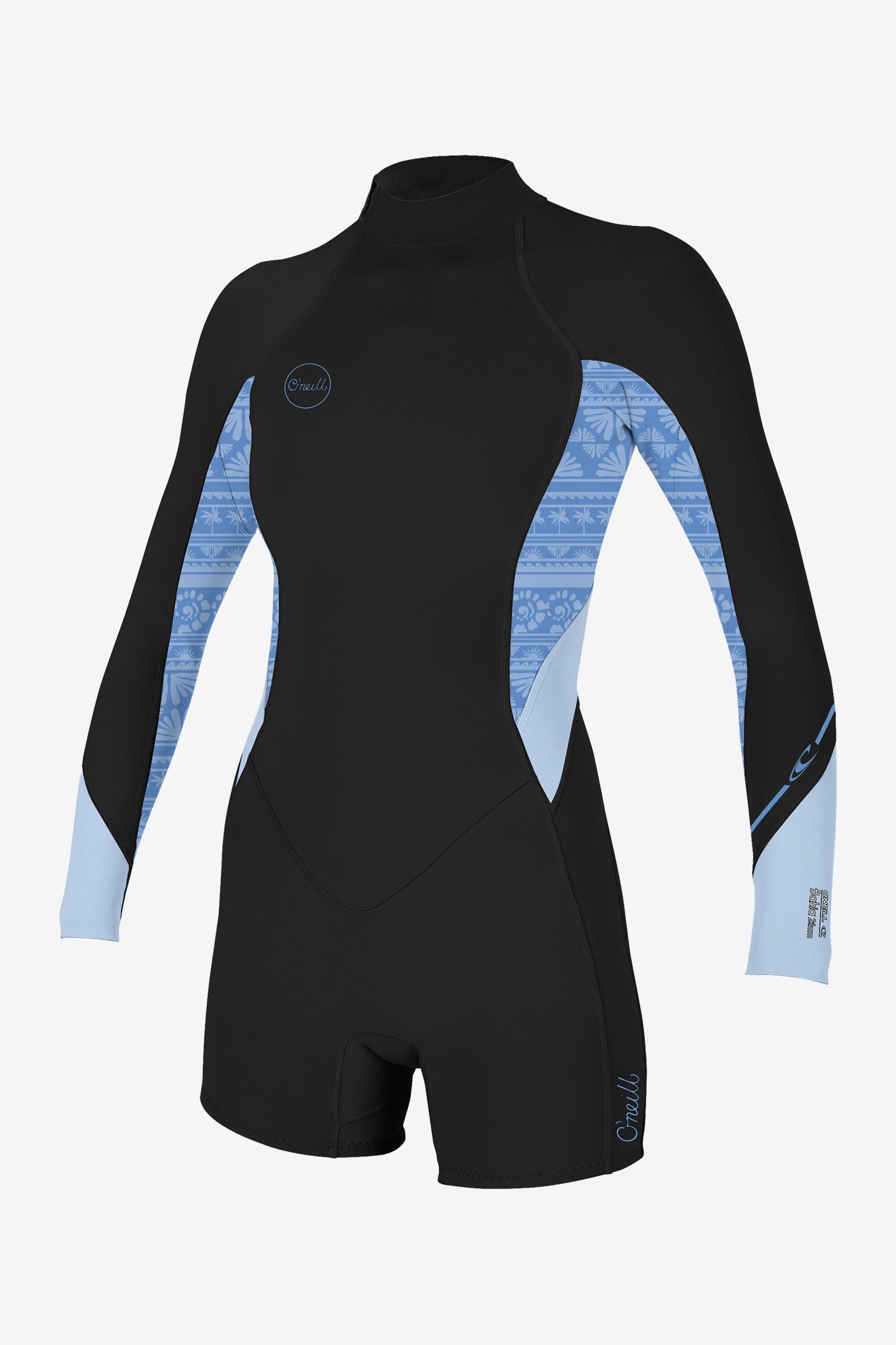 Women's Bahia 2/1MM Back Zip Long Sleeve Spring - Blk/cham | O'Neill
