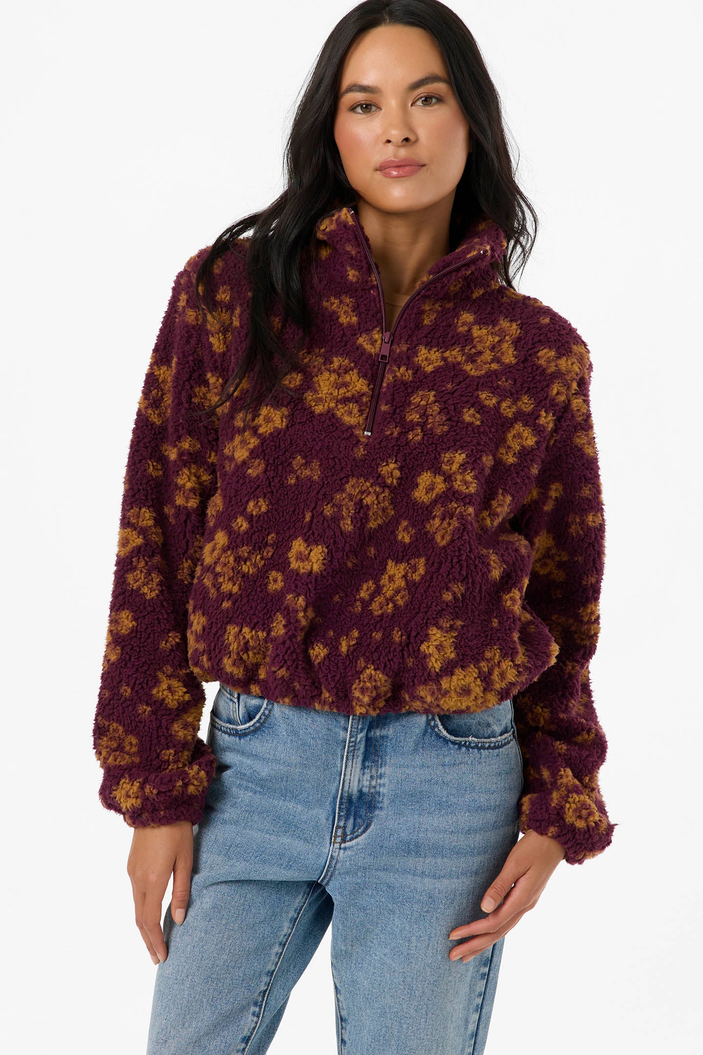 Kacey High Pile 1/2 Zip Jacket - Fig | O'Neill