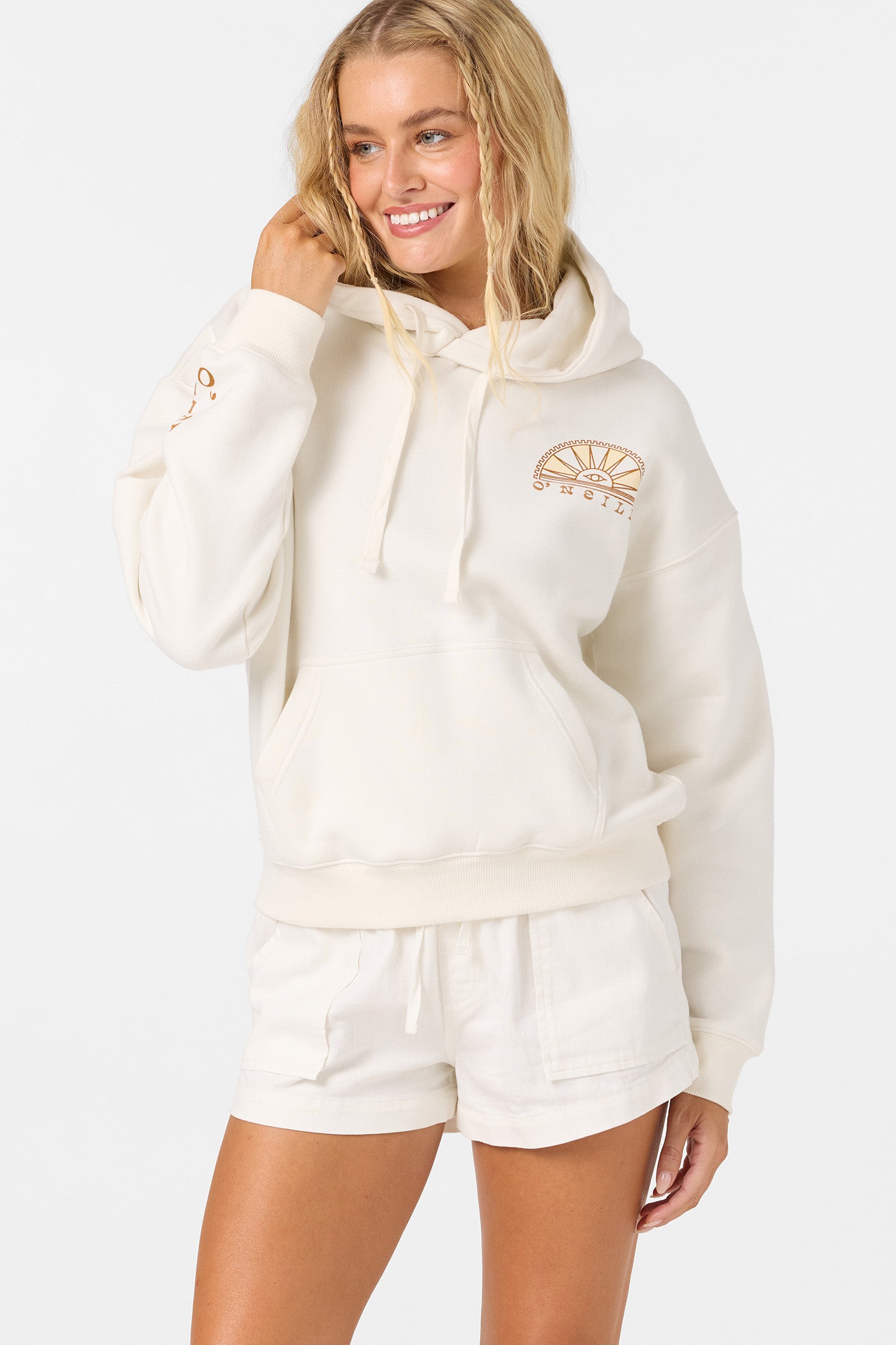 Sun Eye Relaxed Hoodie Pullover Fleece - Tofu | O'Neill