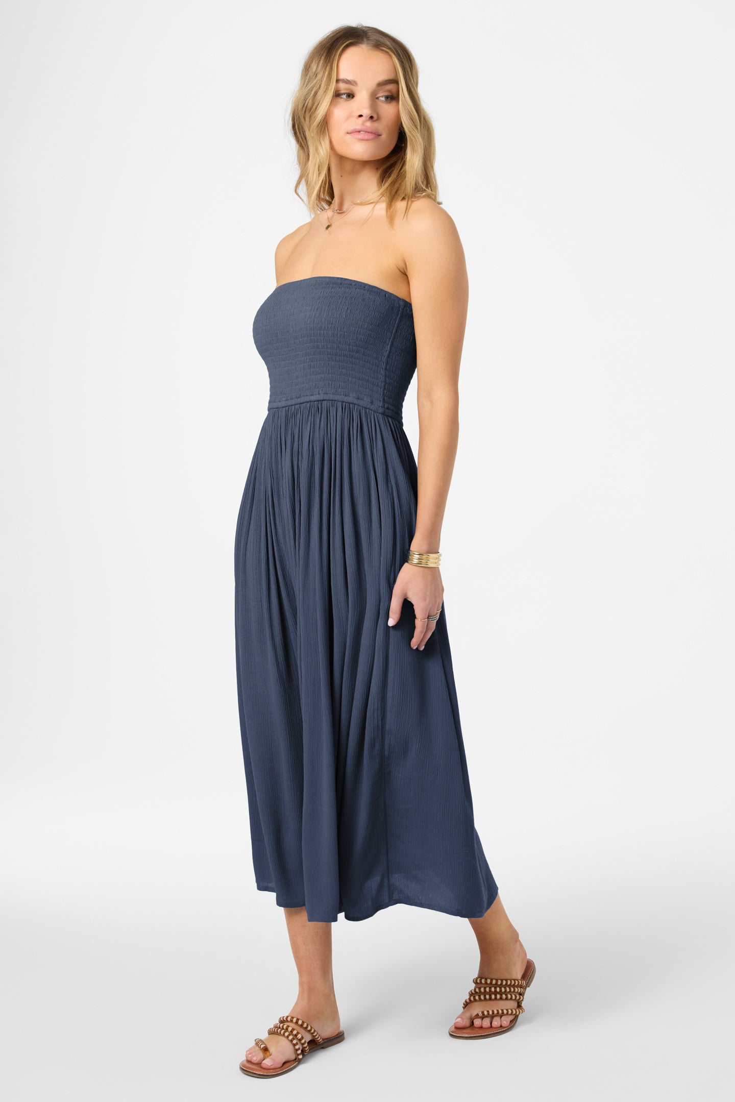 navy midi dresses Navy Blue Sleeveless Front Zip Midi Dress