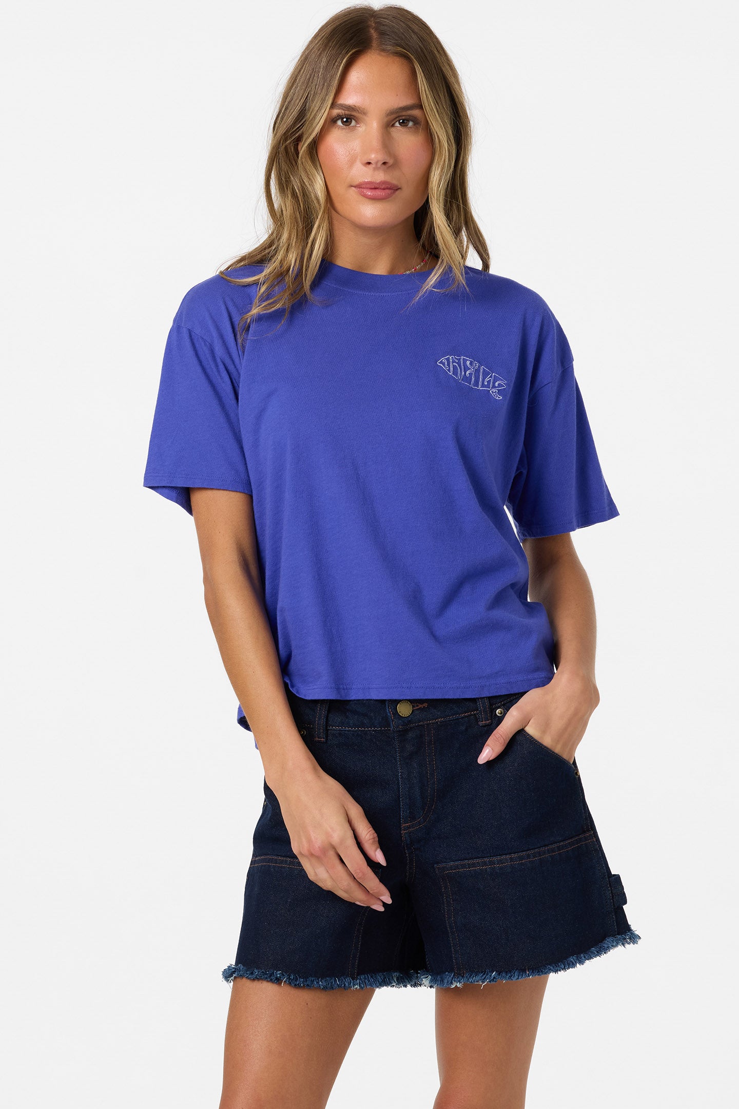 トップス Na.e Comfort shirt blue Board Embroidered Easy Tee - Royal Blue | O'Neill