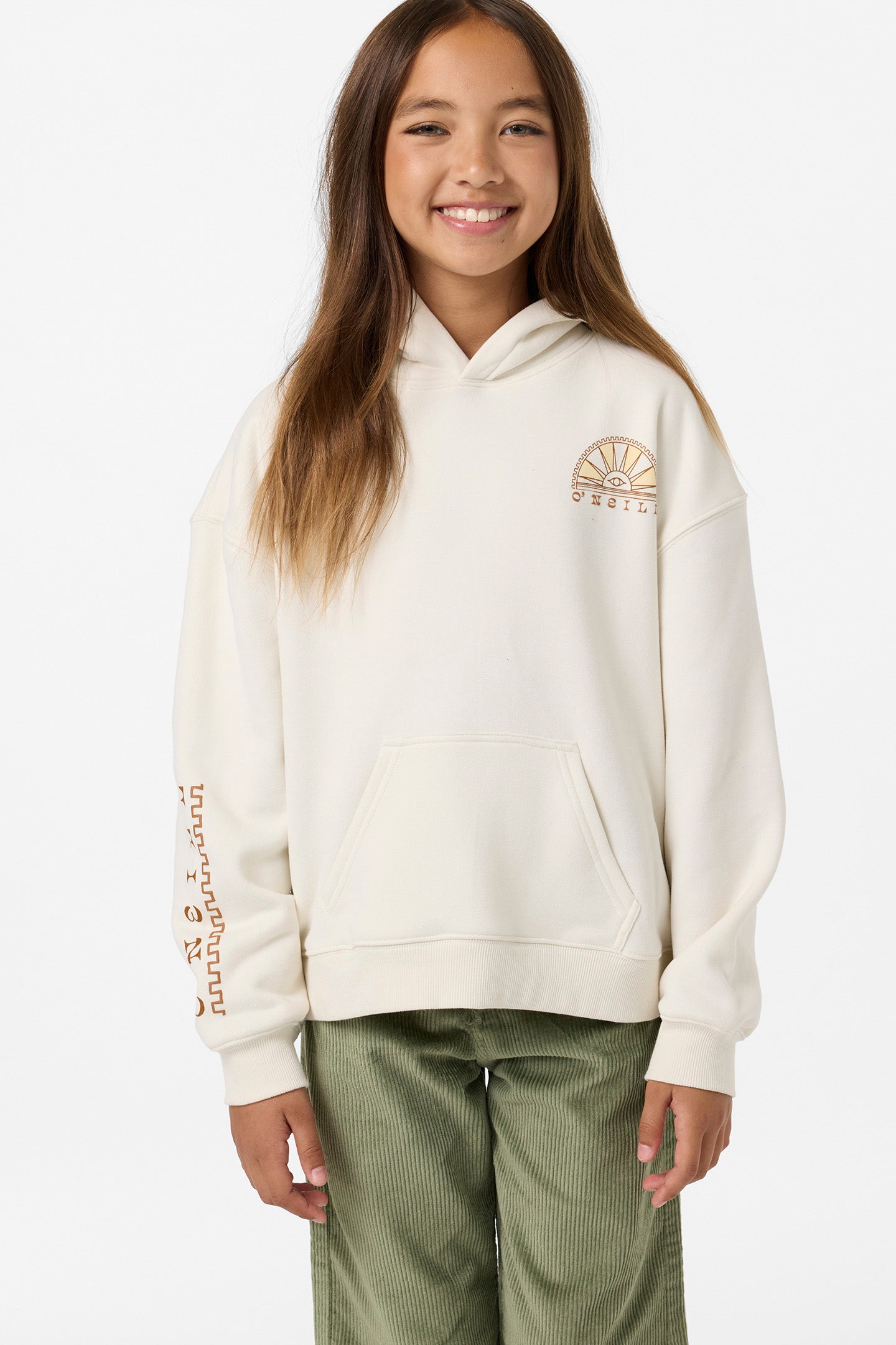 Girl's Sun Eye Oversized Hoodie Pullover Fleece - Tofu | O'Neill