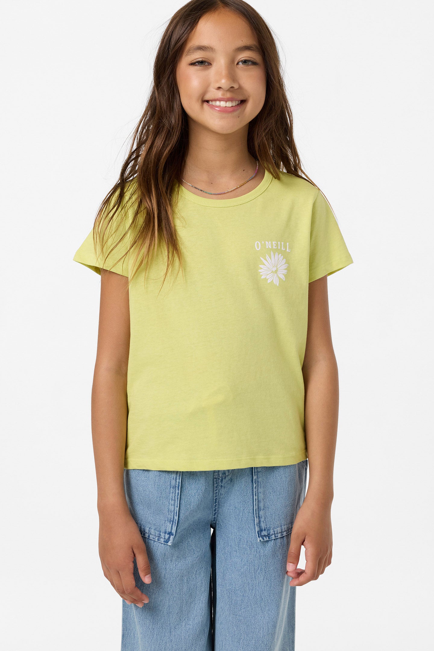 Girl's Heritage Daisy Oversized Tee - Celery | O'Neill