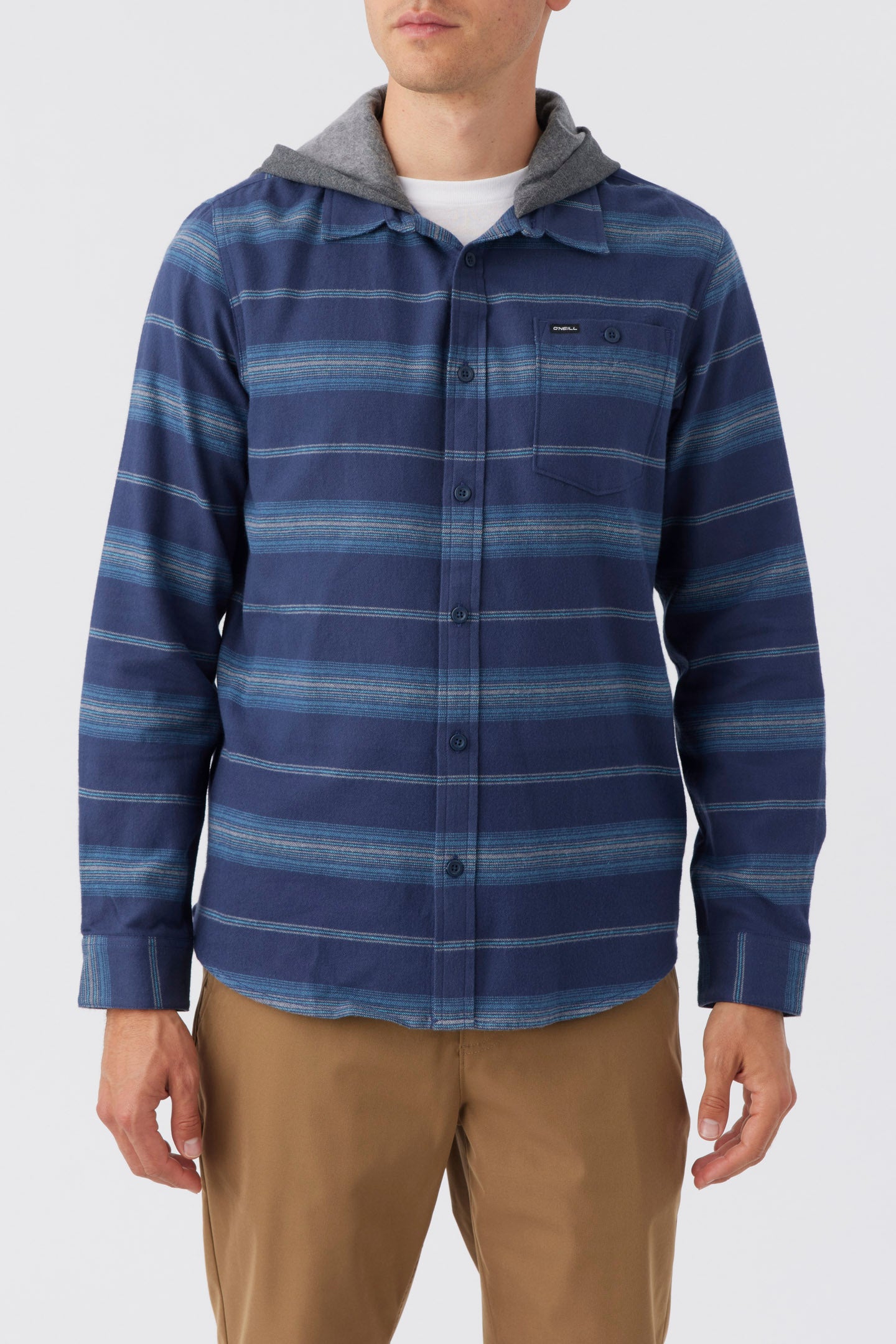 Men's Long Sleeve Hoodie Plaid Flannel Shirt – meetfun