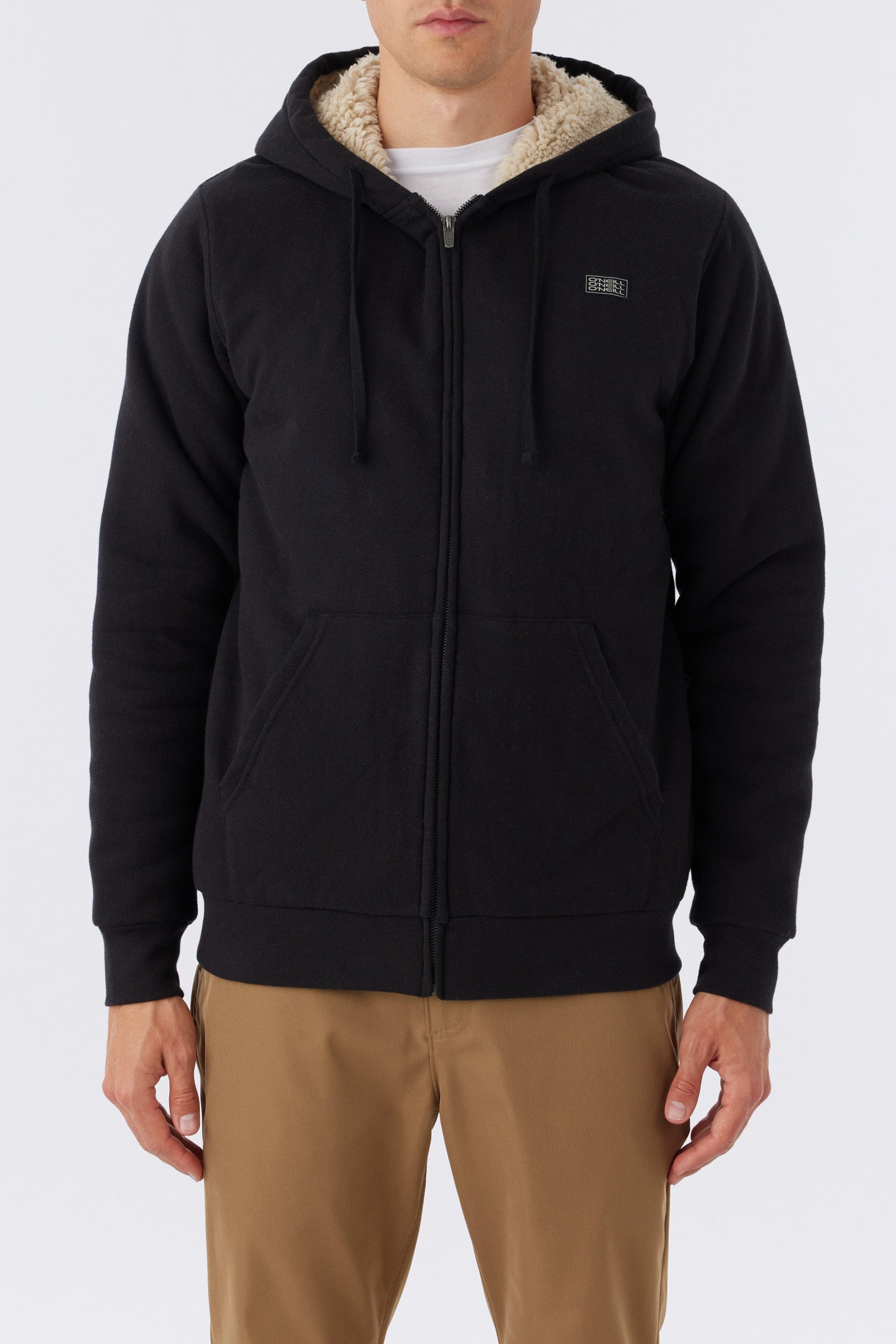 Fairplay Black Sherpa Half-Zip Hoodie