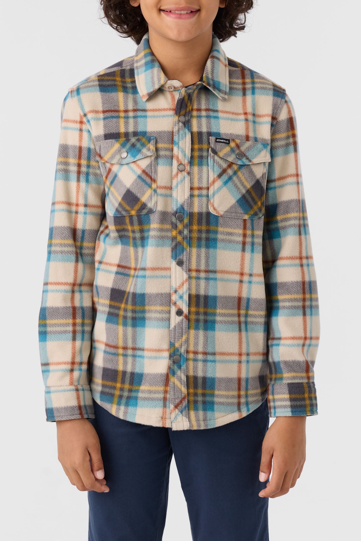 BOY'S GLACIER PLAID SUPERFLEECE LONG SLEEVE SHIRT