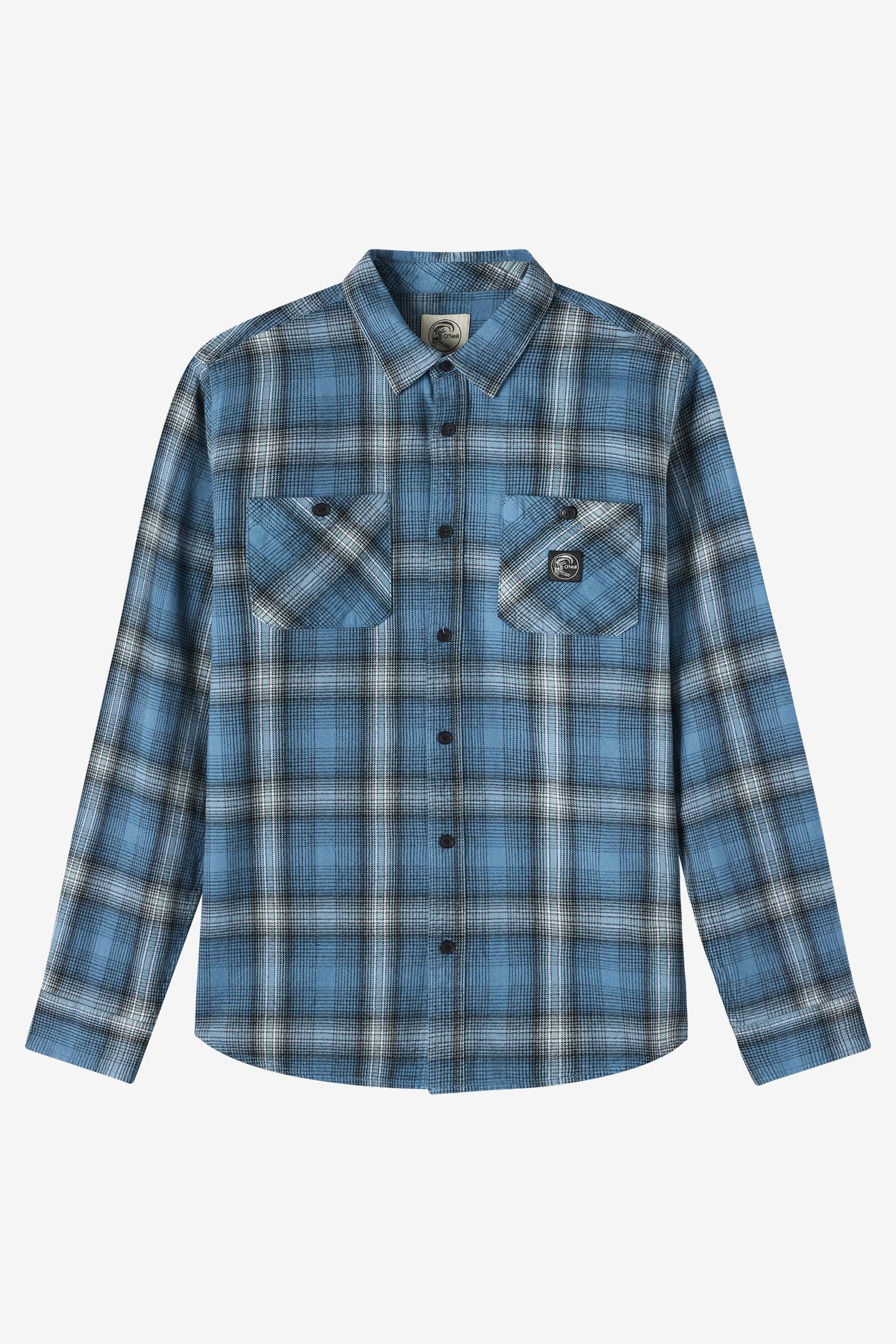 O'Riginals Clashed Flannel Standard Fit Long Sleeve Shirt - Aegean