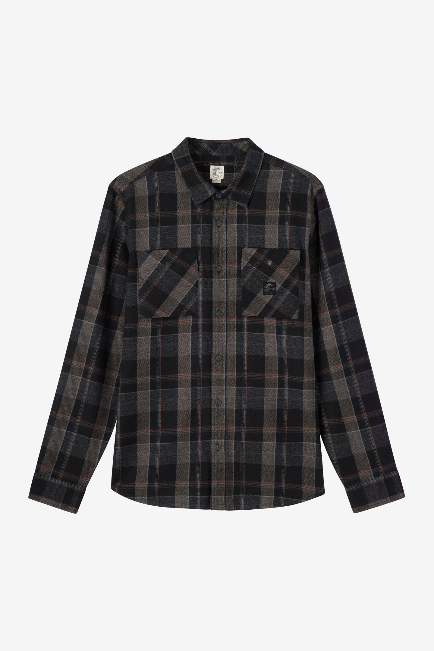 O'Riginals Clashed Flannel Standard Fit Long Sleeve Shirt - Black
