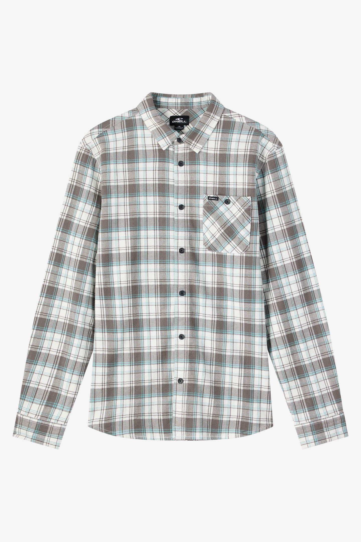 Redmond Plaid Flannel Standard Fit Long Sleeve Shirt - White