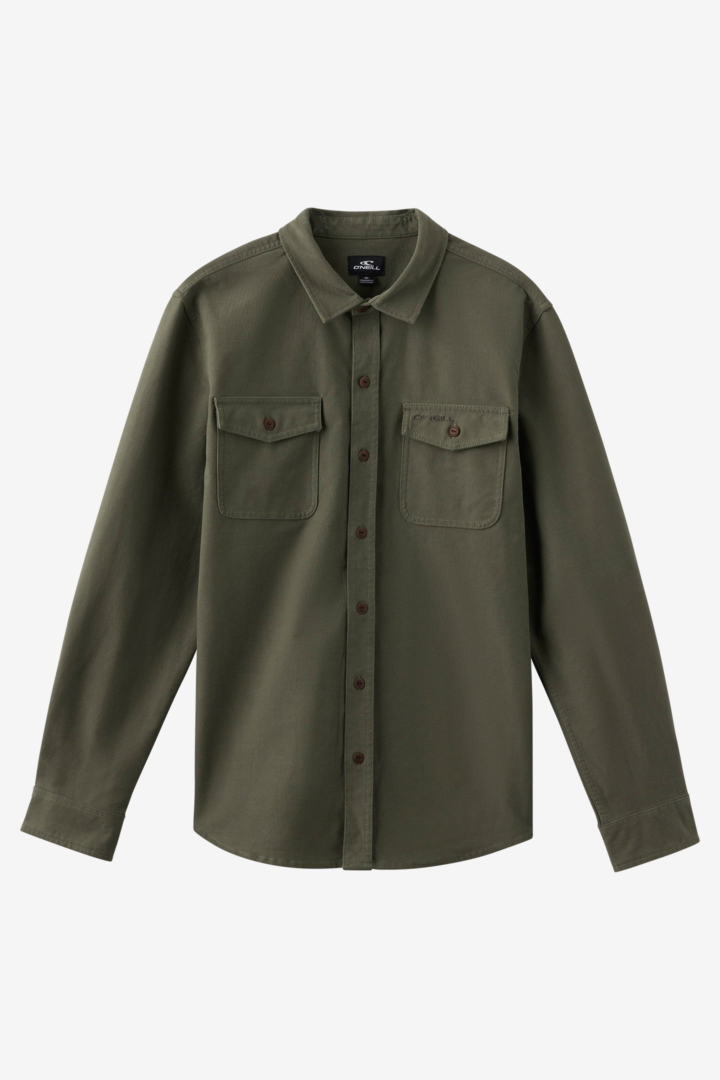 Unified Overshirt Standard Fit Long Sleeve Shirt - Dark Olive | O'Neill Unified Overshirt Standard Fit Long Sleeve Shirt - Dark Olive | O'Neill