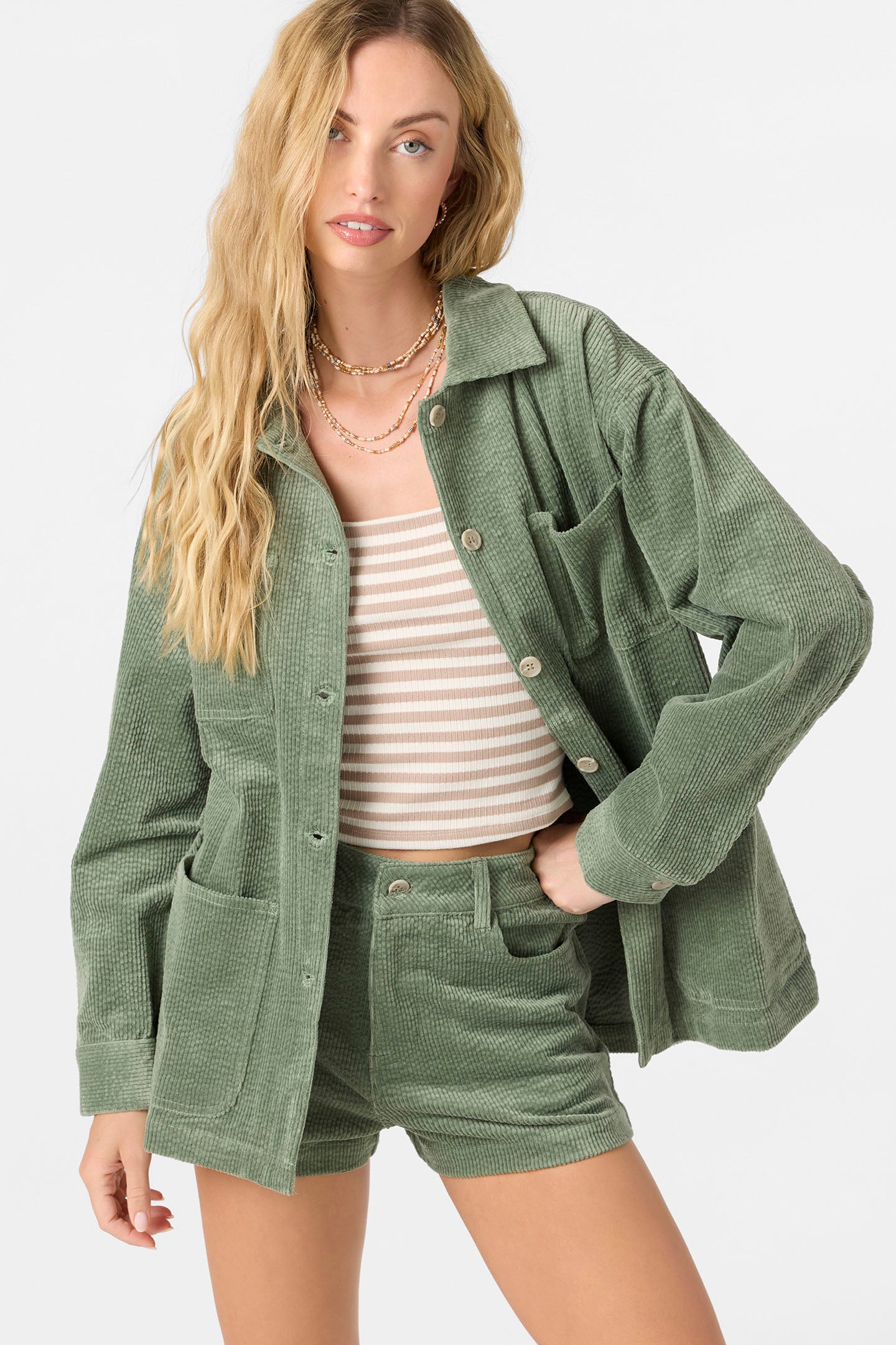 ジャケット・アウター YOKE SBLEMILITARYBLOUSON-Sage Green Buy Paige Green Sidham Vintage Bonsai Chore Jacket from Next USA