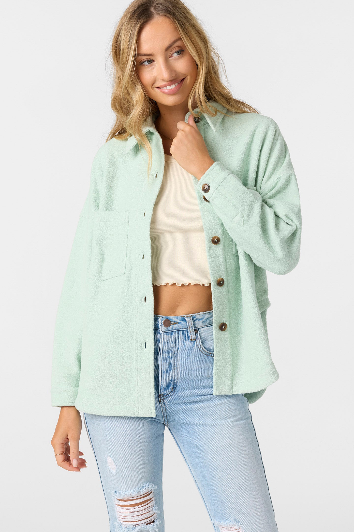 Wavelength Fleece Jacket Zip Fleece - Seafoam | O'Neill
