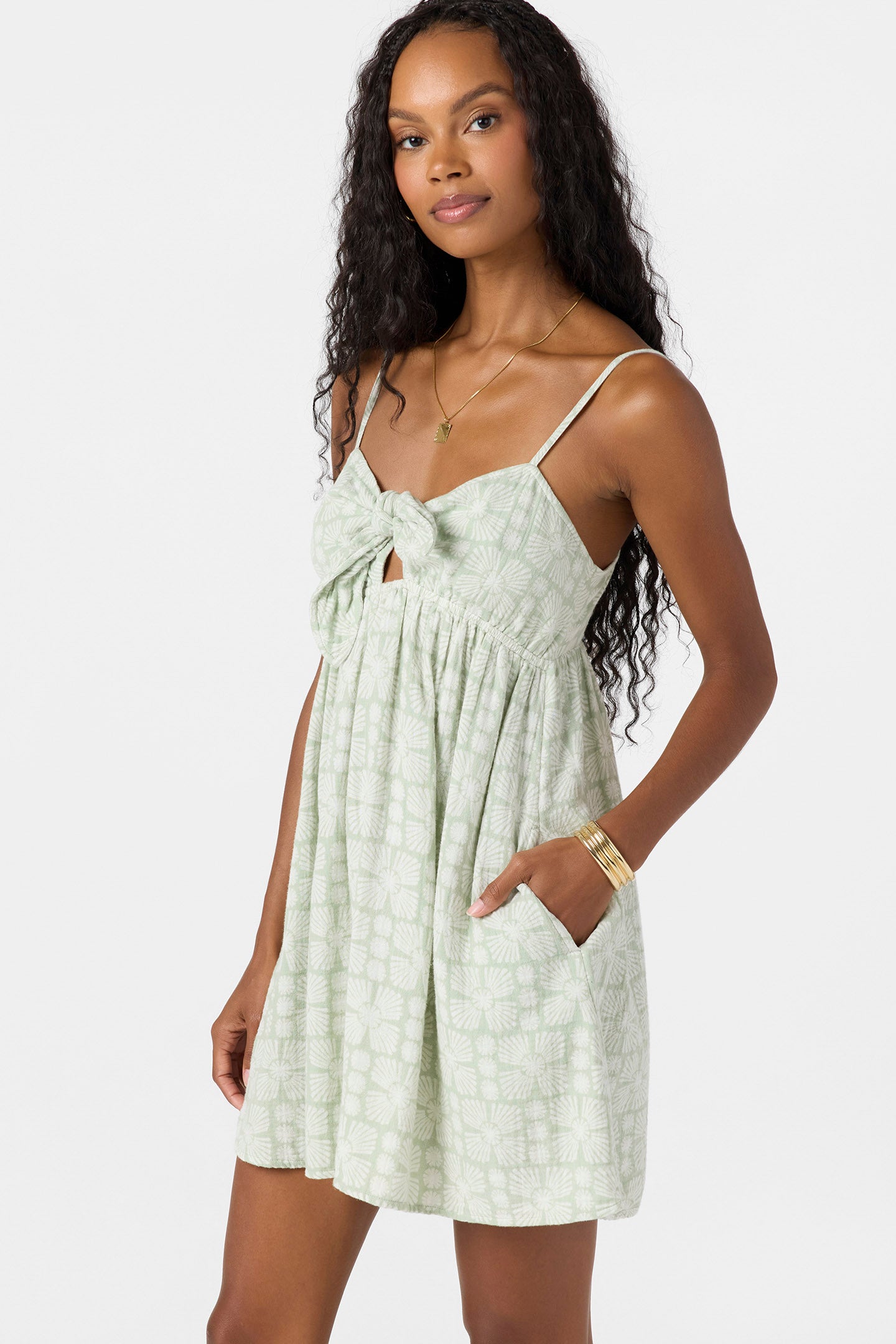seafoam green mini dress Natalya Geo Short Dress - Seafoam