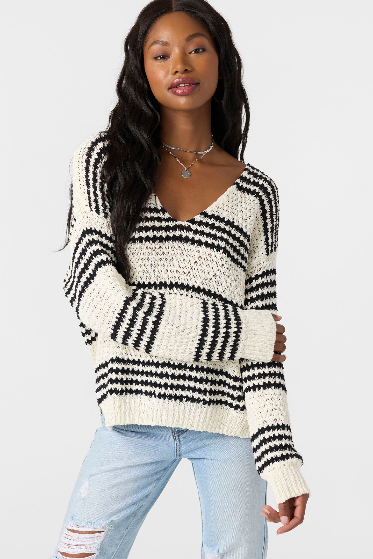 Iyla Long Sleeve Sweater - Black | O