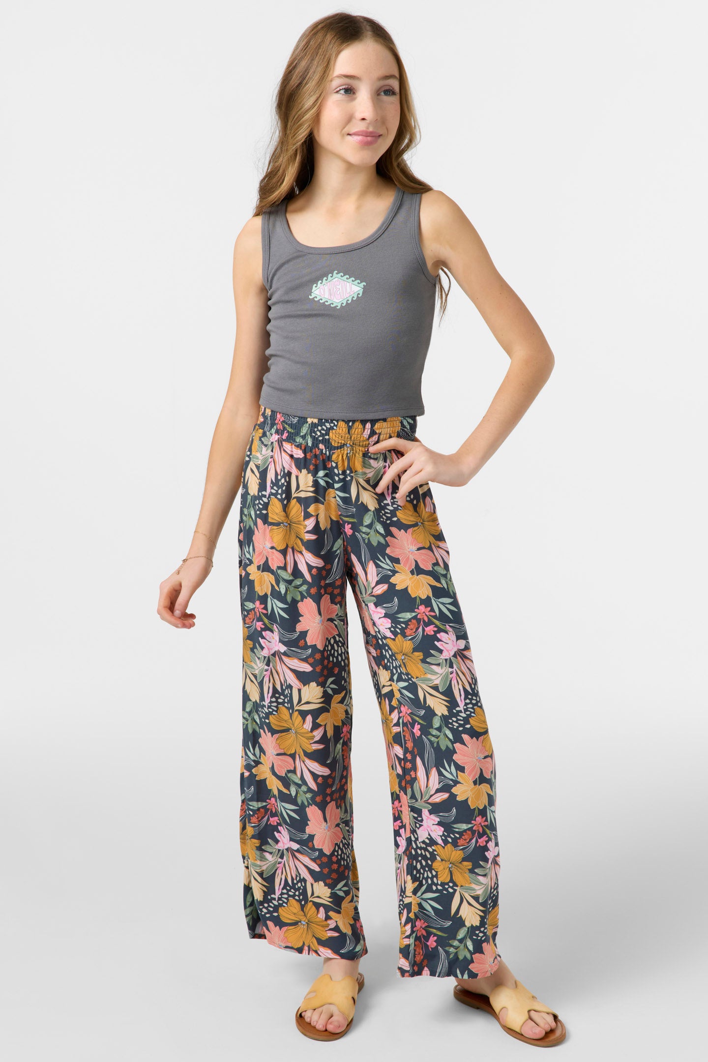Girl's Torrie Mila Floral Pants - Slate | O'Neill