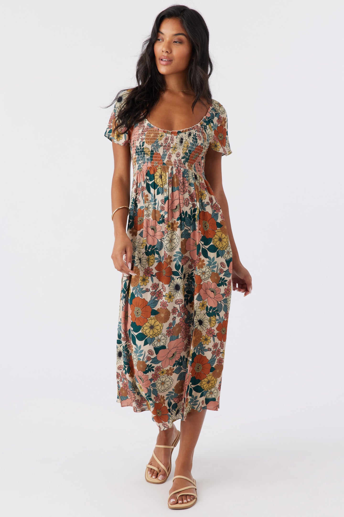 Dress | Midi Colored Floral O\'Neill - Multi Hayzel Tenley