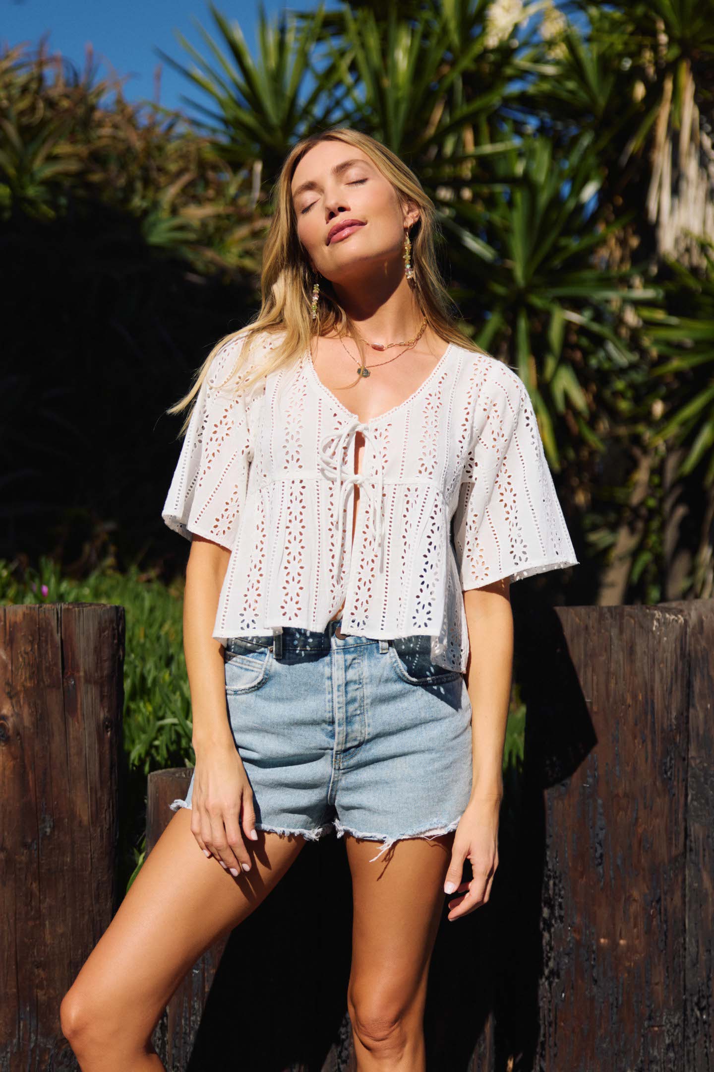 Loni Eyelet Top - White | O'Neill