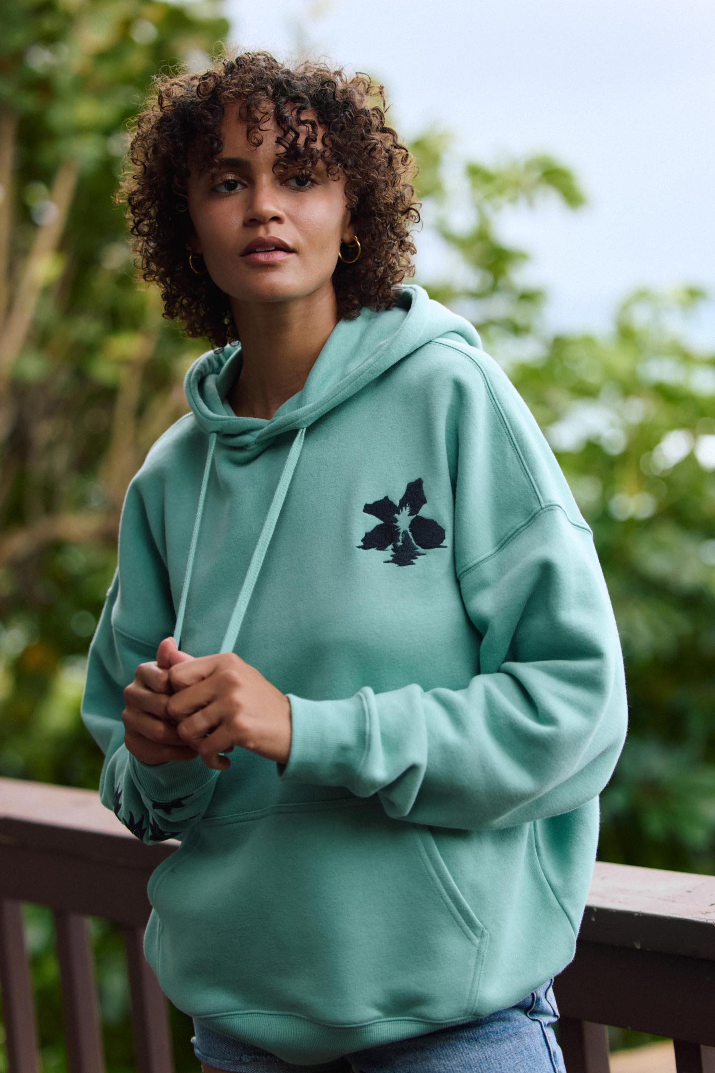Tropic Melt Oversized Hoodie Pullover Fleece - Green | O'Neill