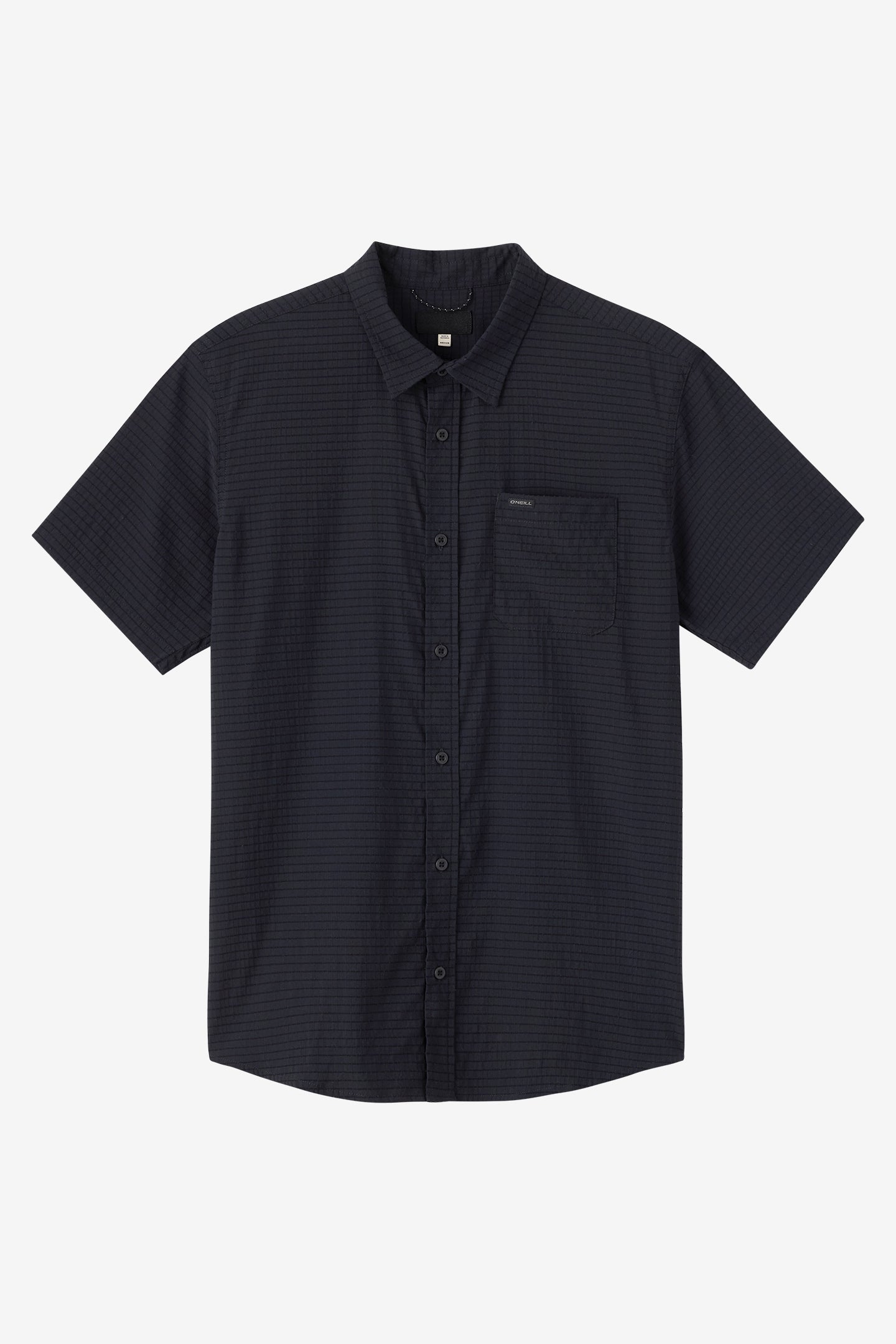 TRVLR Perforated Standard Woven Shirt Standard Fit Shirt - Black