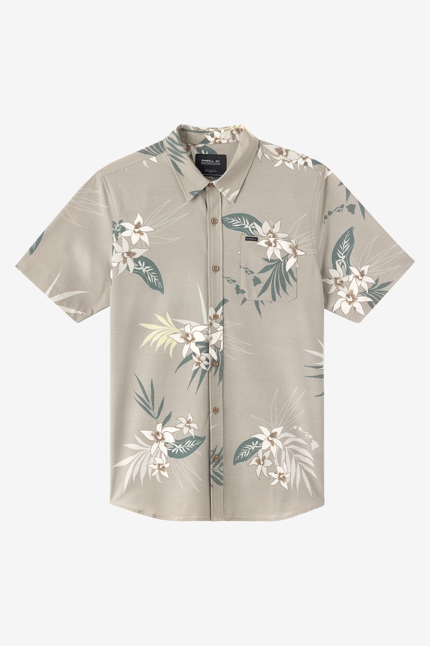 TRVLR Upf Traverse Hawaii Shirt - Khaki | O'Neill