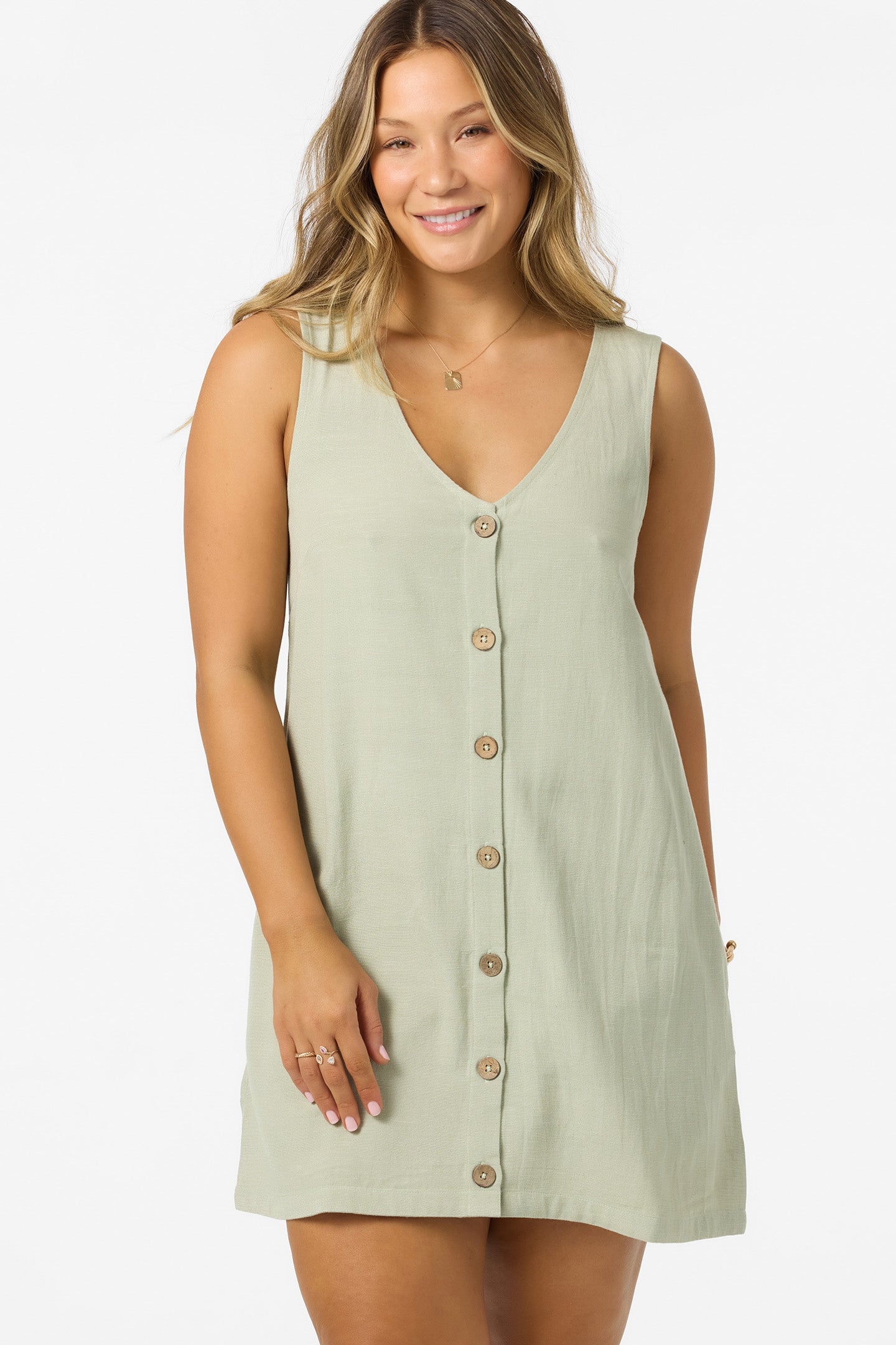 Sanders Mini Dress Short Dress - Desert Sage | O'Neill Sanders Mini Dress Short Dress - Desert Sage | O'Neill