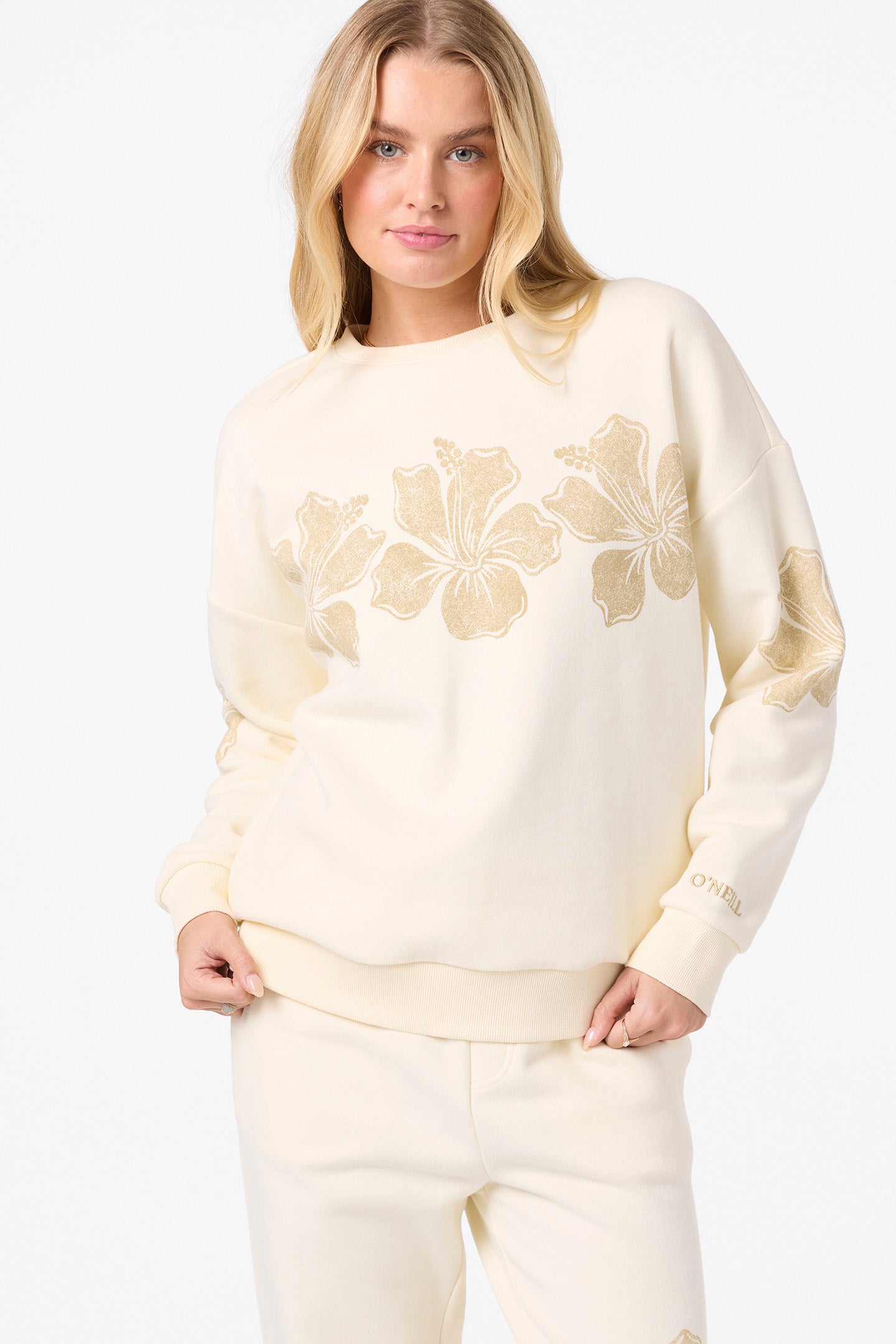 Lei Oversized Crew Crew Neck Fleece - Winter White | O'Neill
