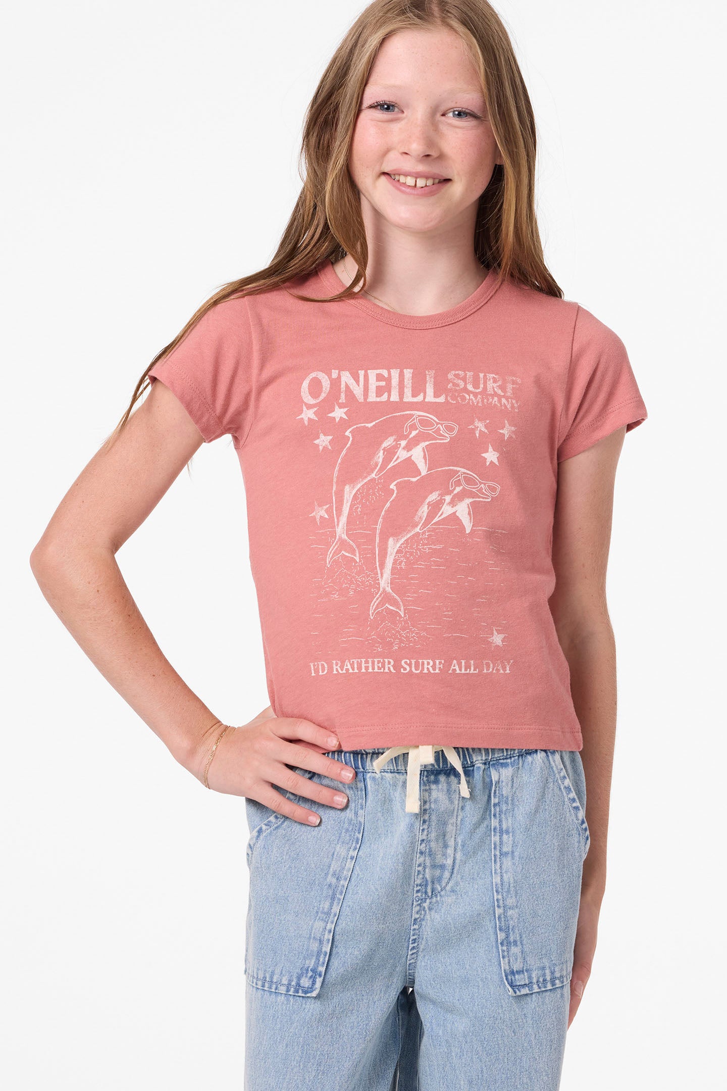 Girl's Willa Skimmer Tee - Canyon Rose | O'Neill