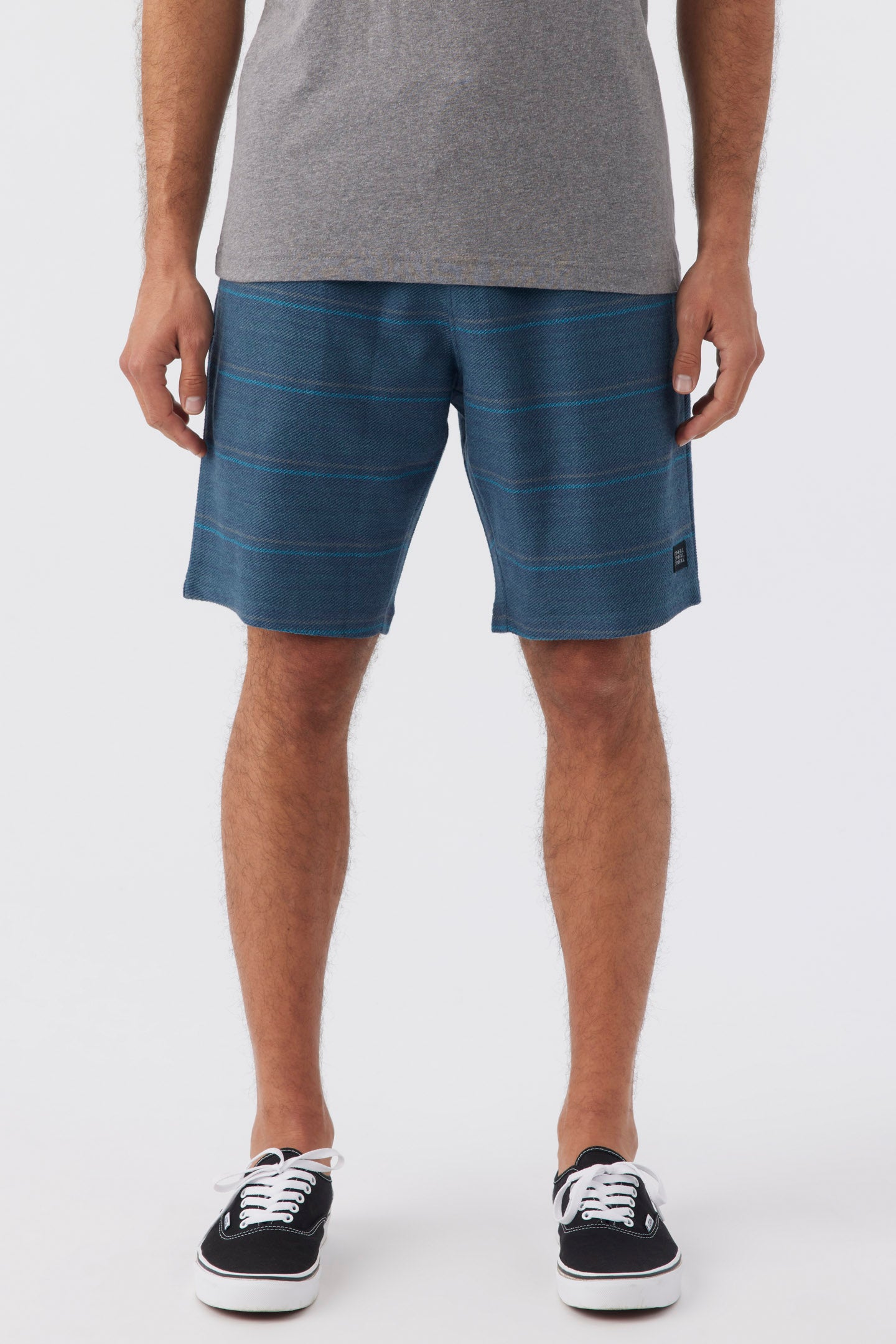 O'Neill Men's Bavaro Stripe Shorts in Cadet Blue, Size XL, Polyester