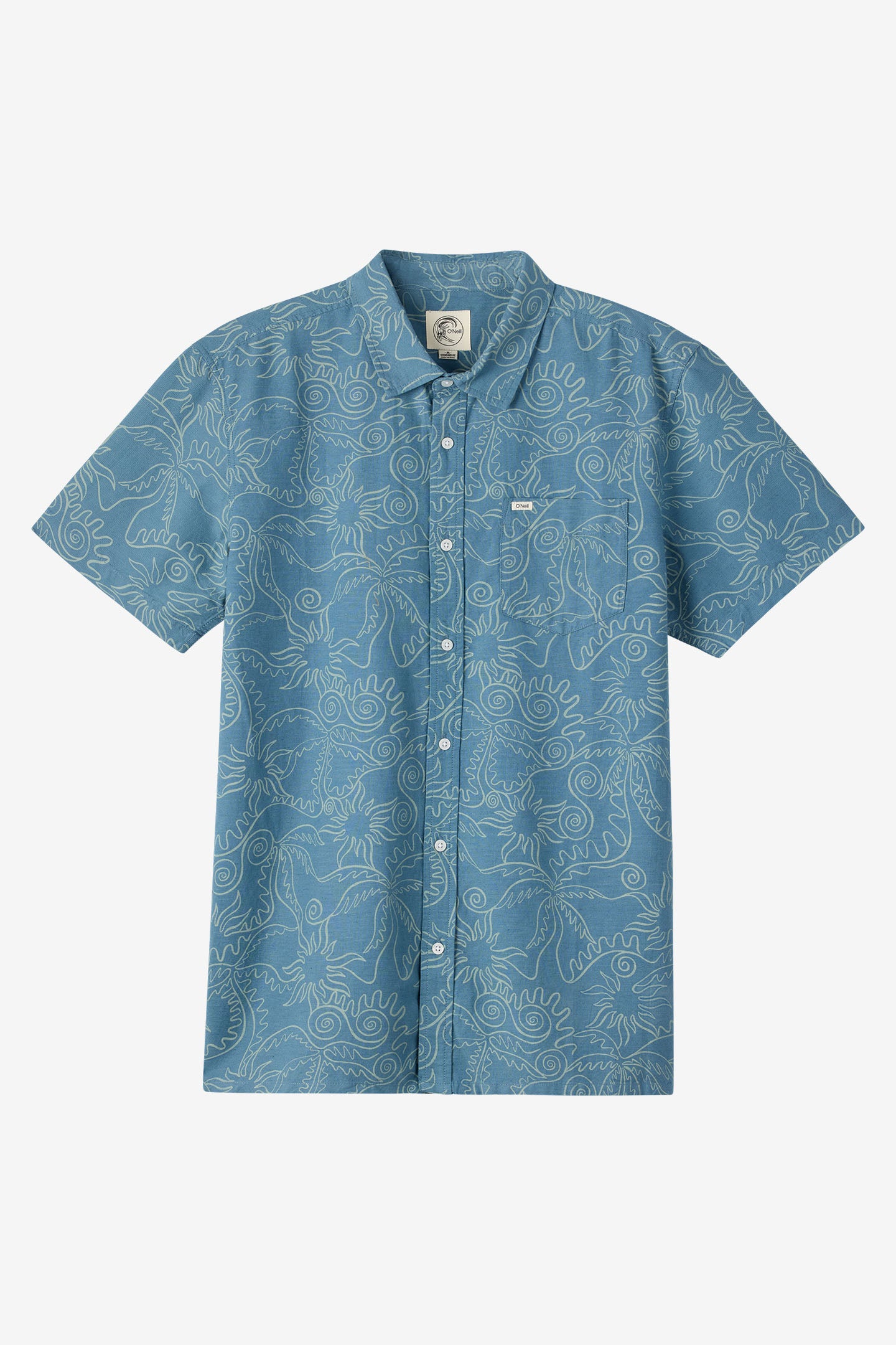 O'Riginals Eco Print Standard Standard Fit Shirt - Aegean Blue | O