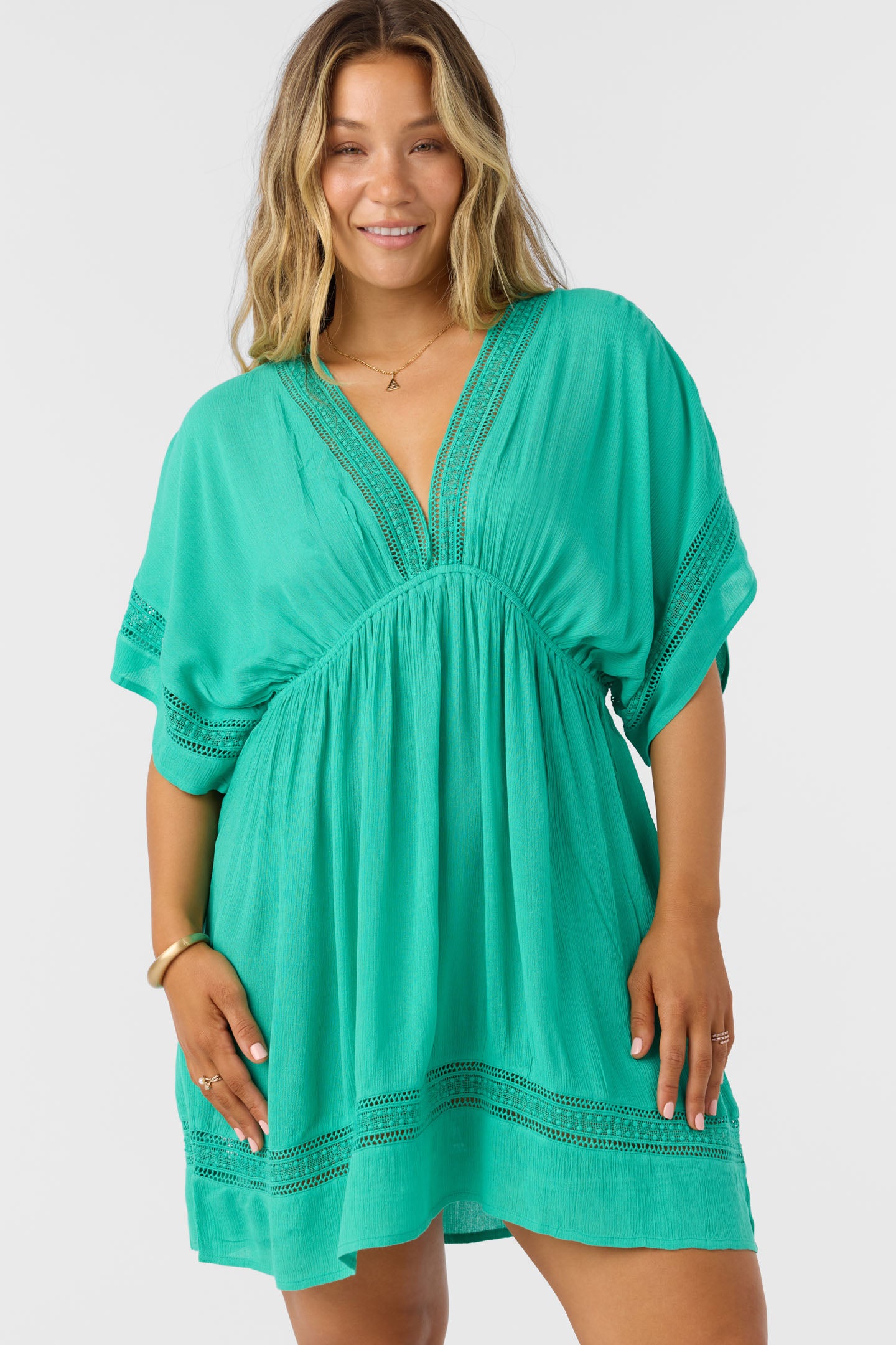 Kleo Woven Cover-Up Dress - Peacock Green | O'Neill Kleo Woven Cover-Up Dress - Peacock Green | O'Neill