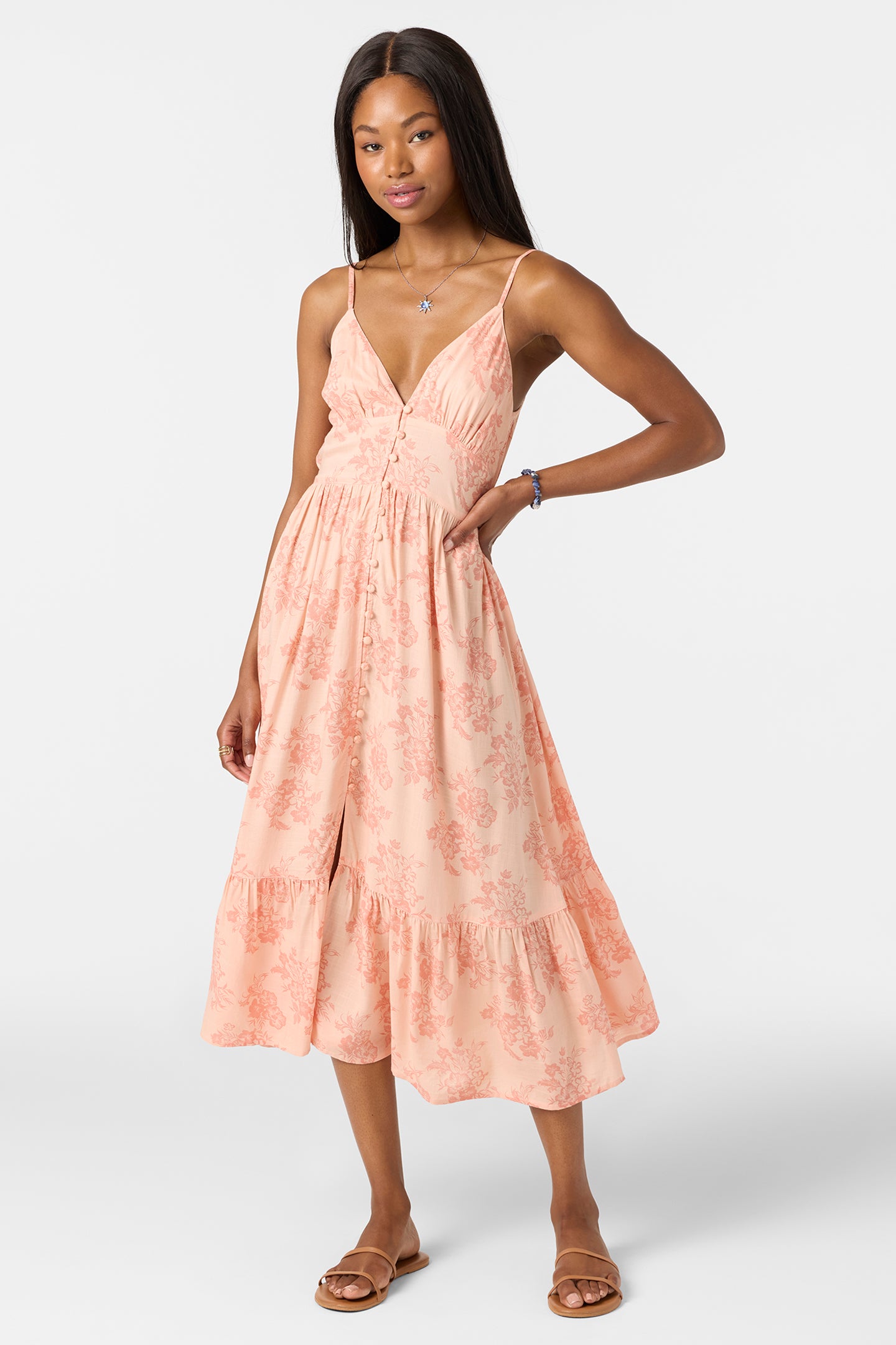 Pilar Midi Dress - Coral Pink | O'Neill