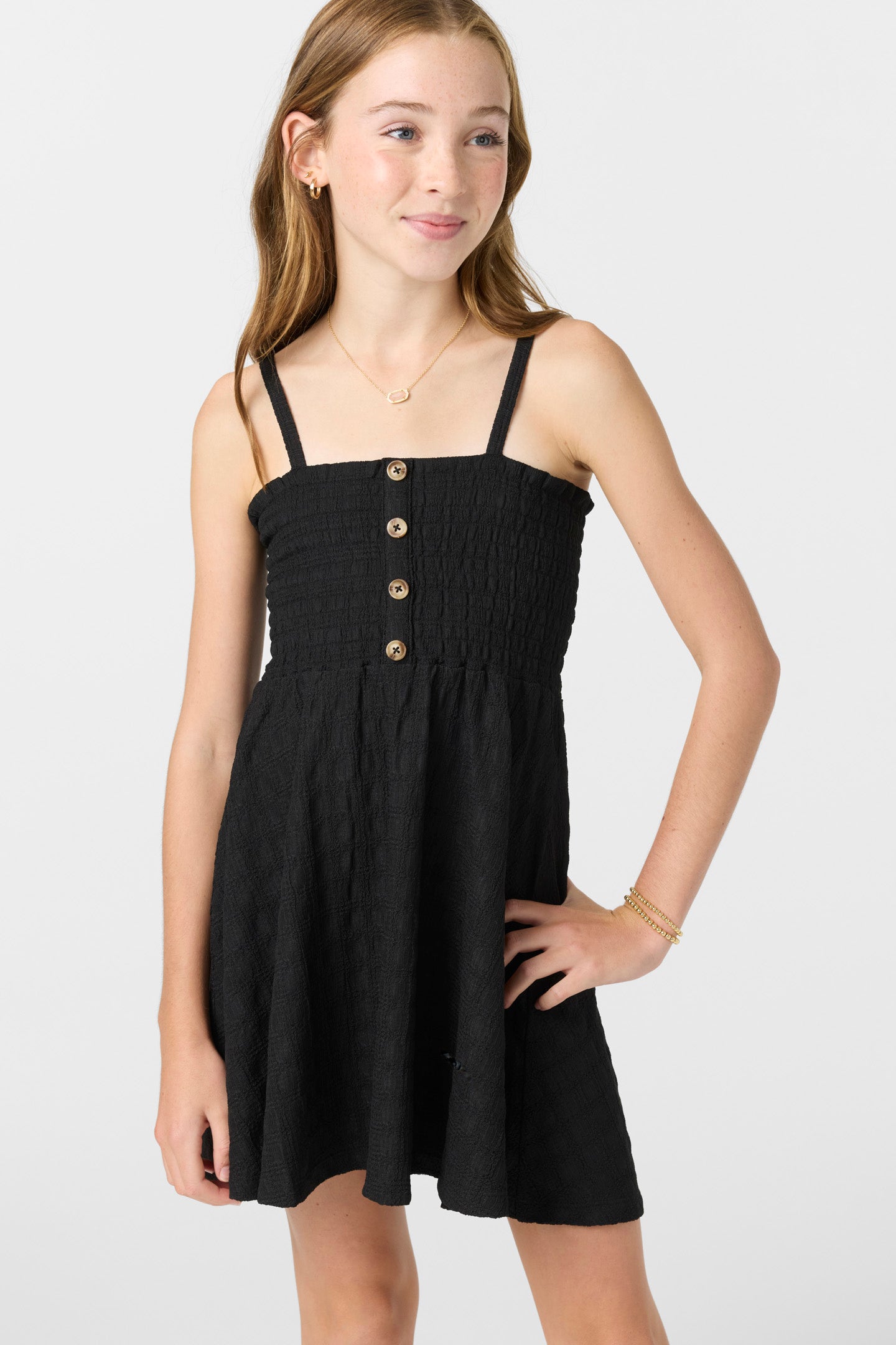 Girl's Shaena Short Dress - Black | O'Neill Girl's Shaena Short Dress - Black | O'Neill