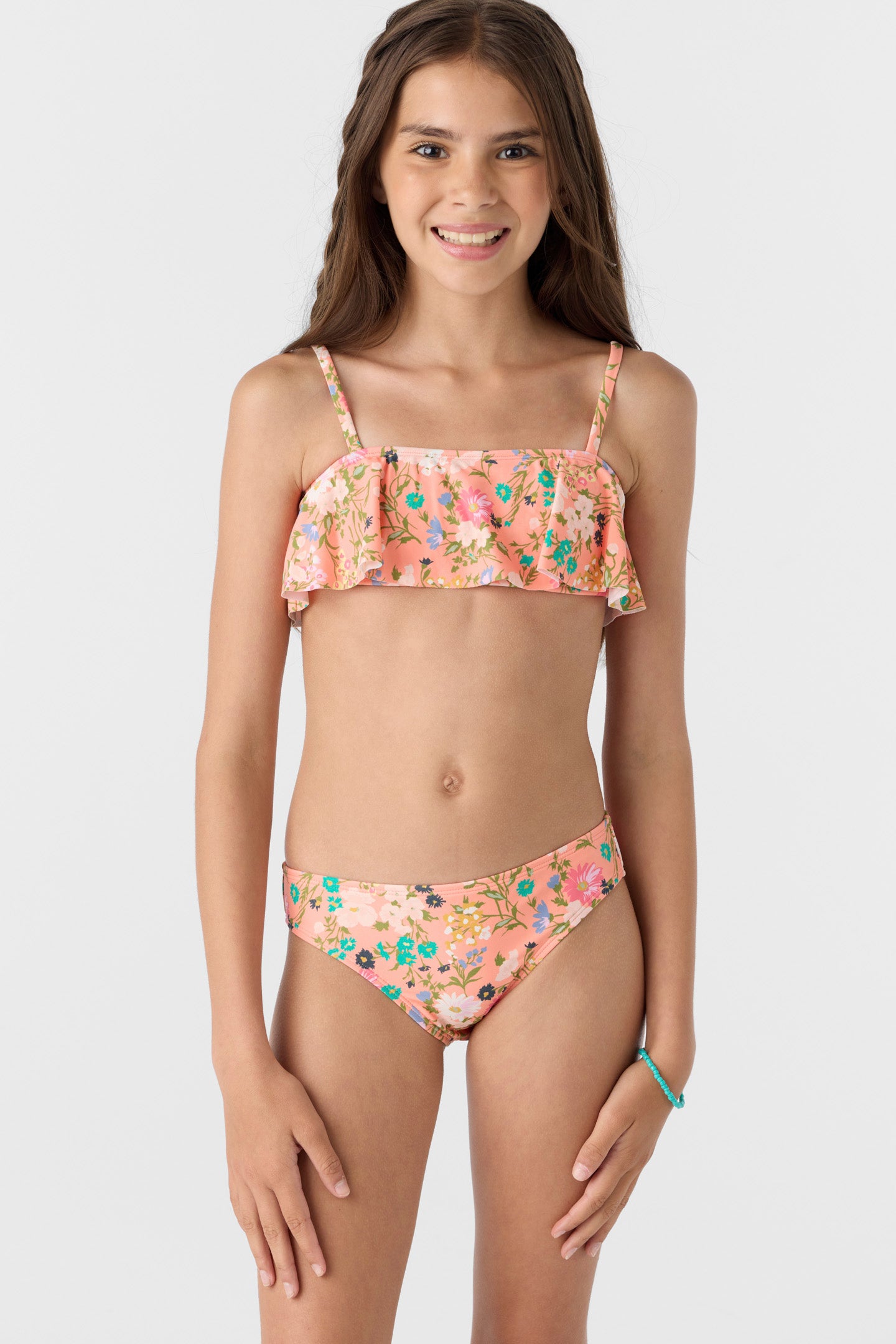 Girl's Kelly Floral Ruffle Bralette Top Set - Desert Flower | O'Neill