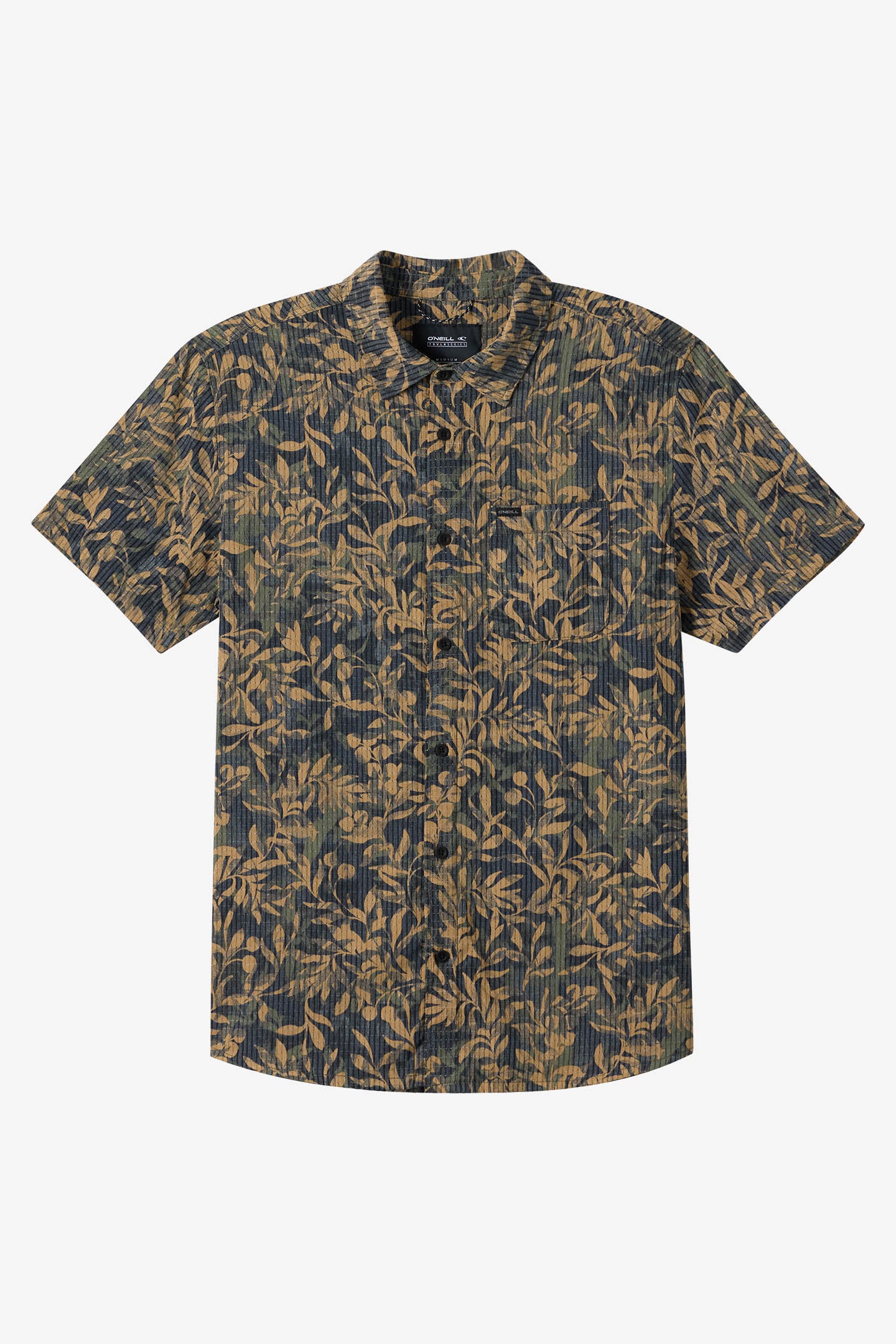 TRVLR Perforated Printed Standard Fit Shirt - Black | O'Neill