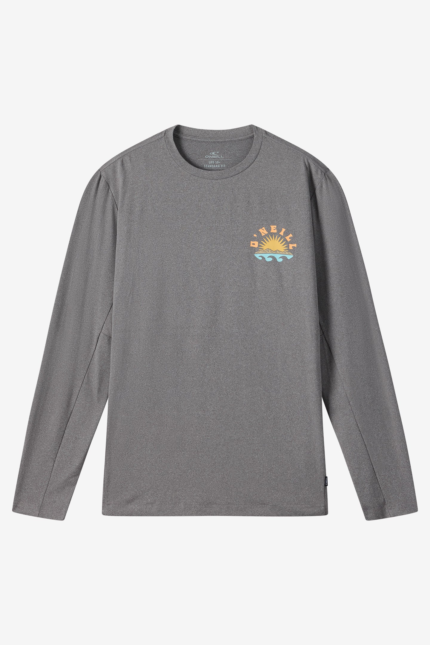 Boy's Solar Scenic Upf Ls Tee Long Sleeve Tee - Gargoyle Melange
