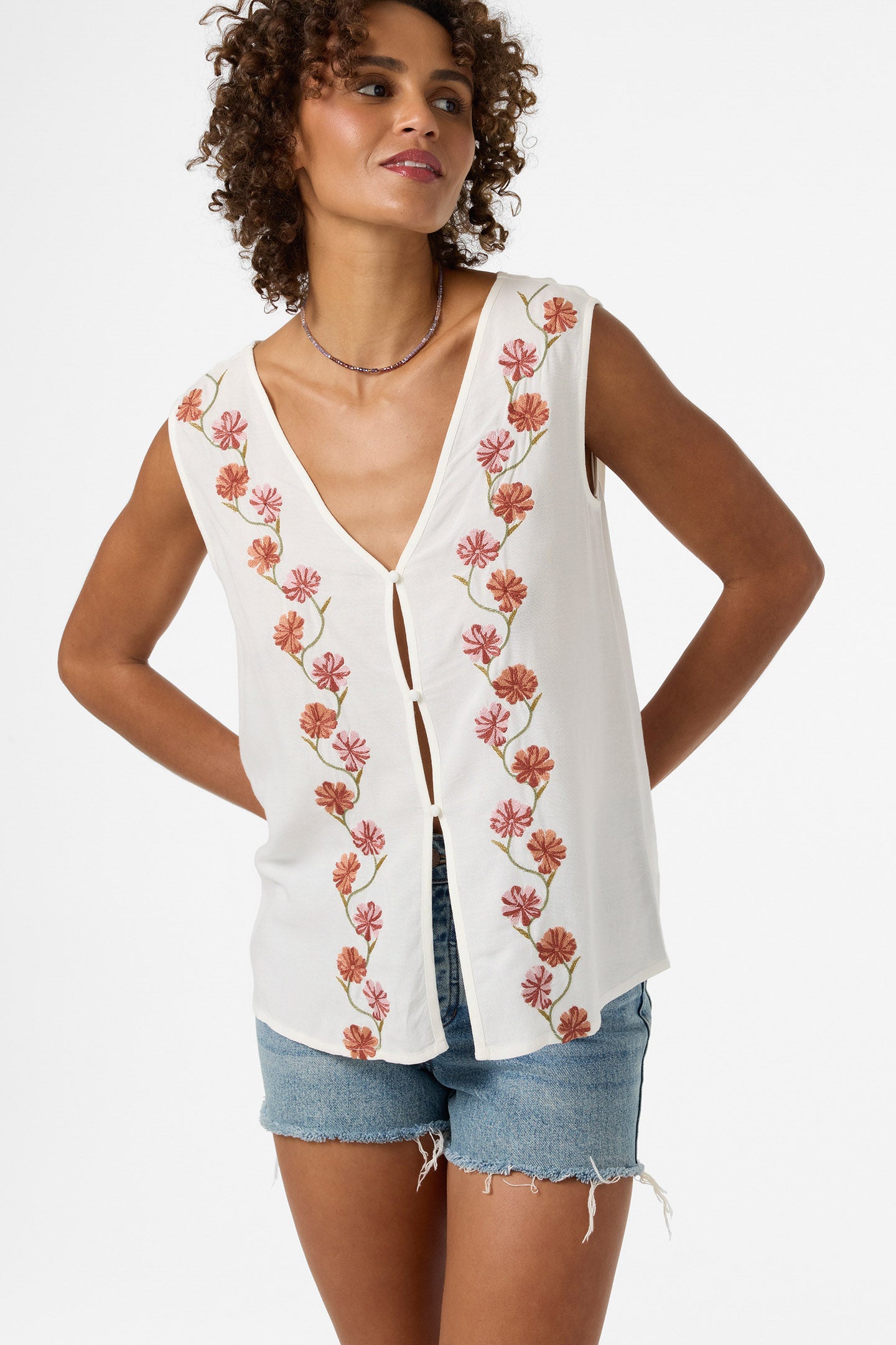 Farren Floral Top S - Tofu | O'Neill