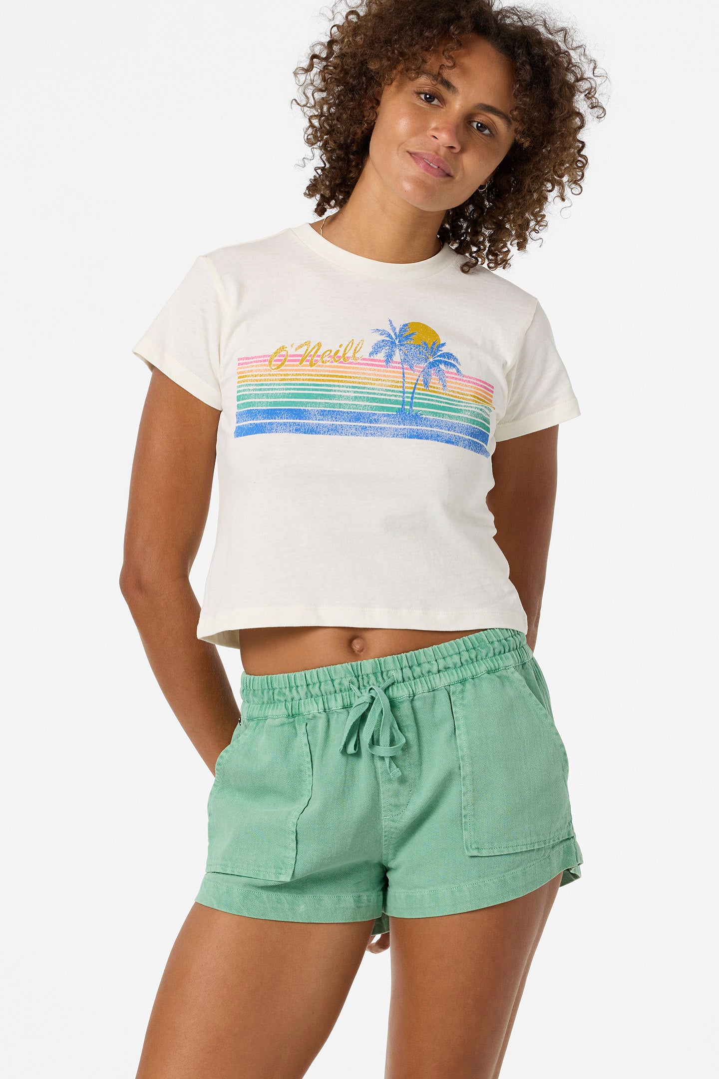 Retro Stripe Fitted Tee - Tofu | O'Neill
