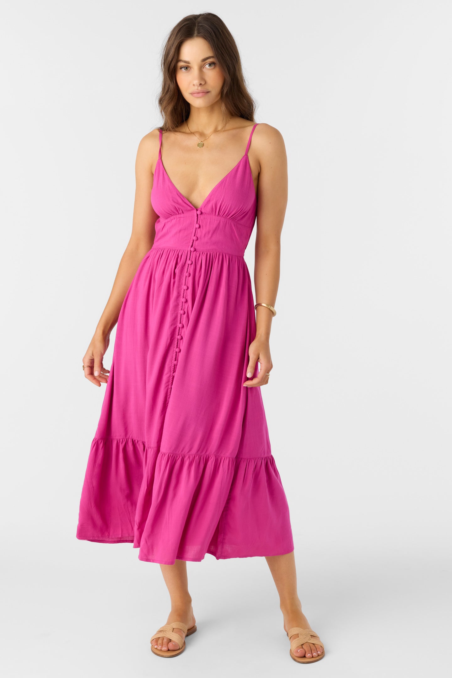 Pilar Midi Dress - Fuchsia Pilar Midi Dress - Fuchsia