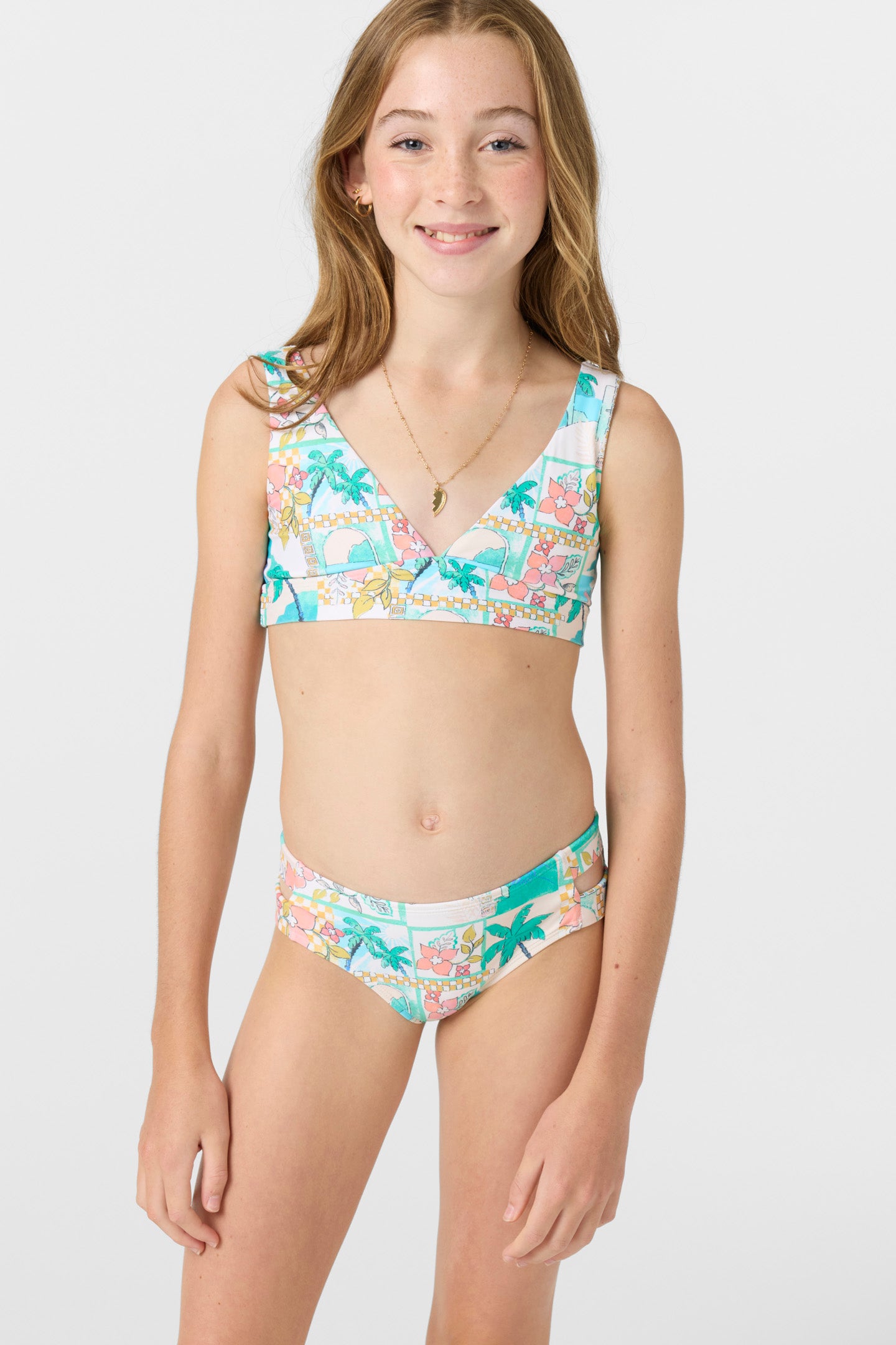 Girl's Maritime Fixed Tri Top Set - Multi Clr | O'Neill