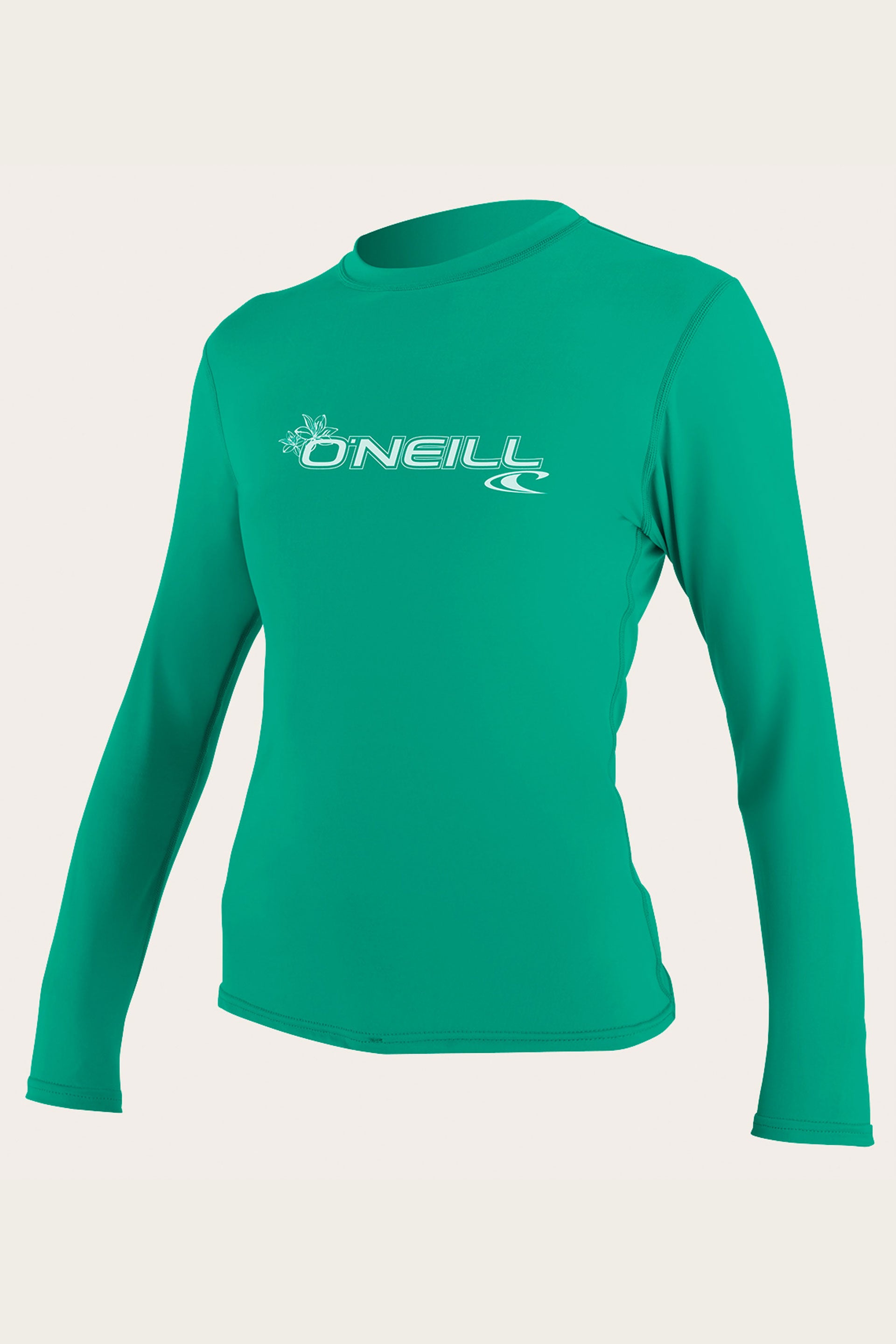 O'Neill Women's Basic Skins UPF 50+ Long Sleeve Sun Shirt, Large / Seaglass