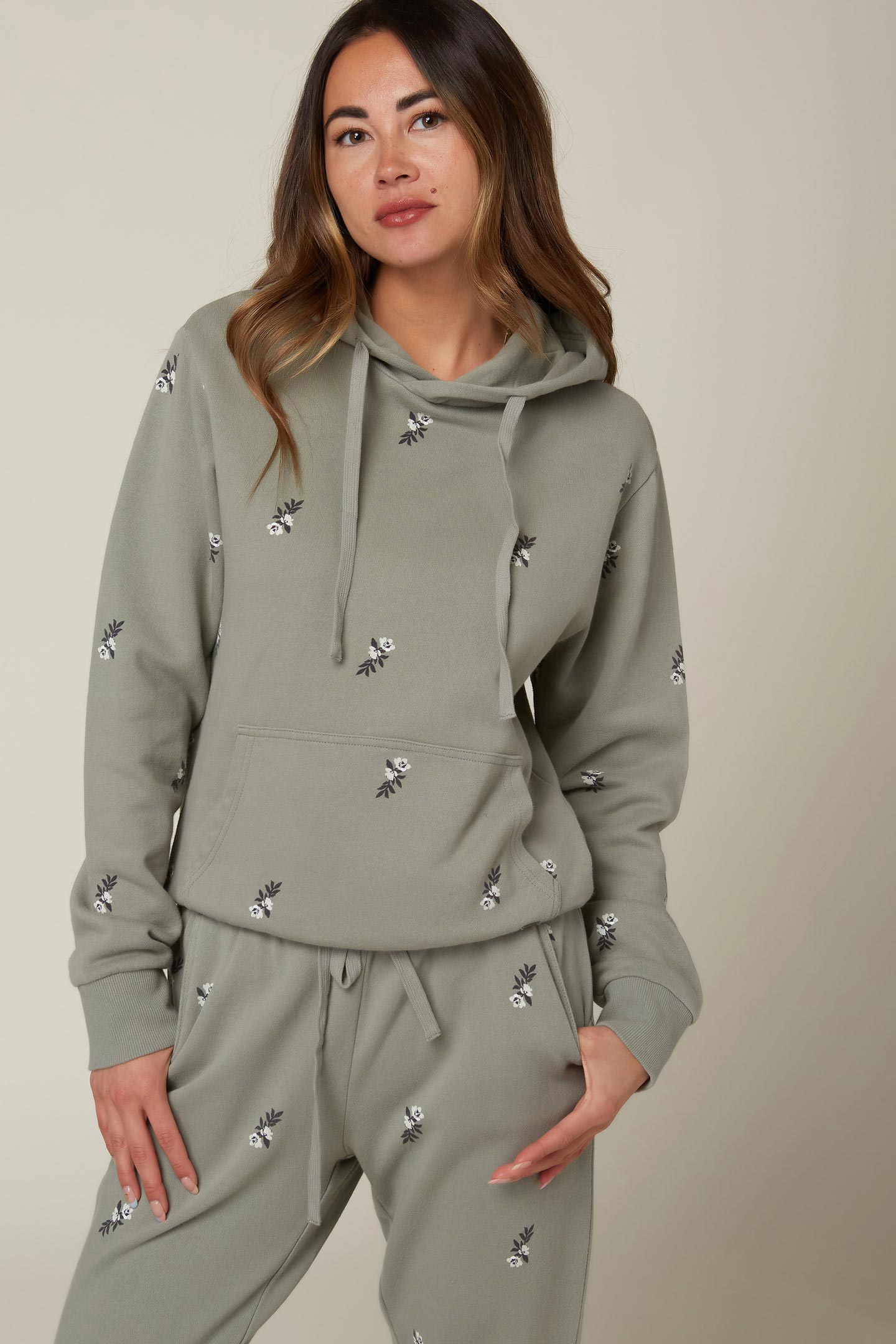 Floral Fog Pullover Fog Essentials Hoodie Black Floral Print Logo