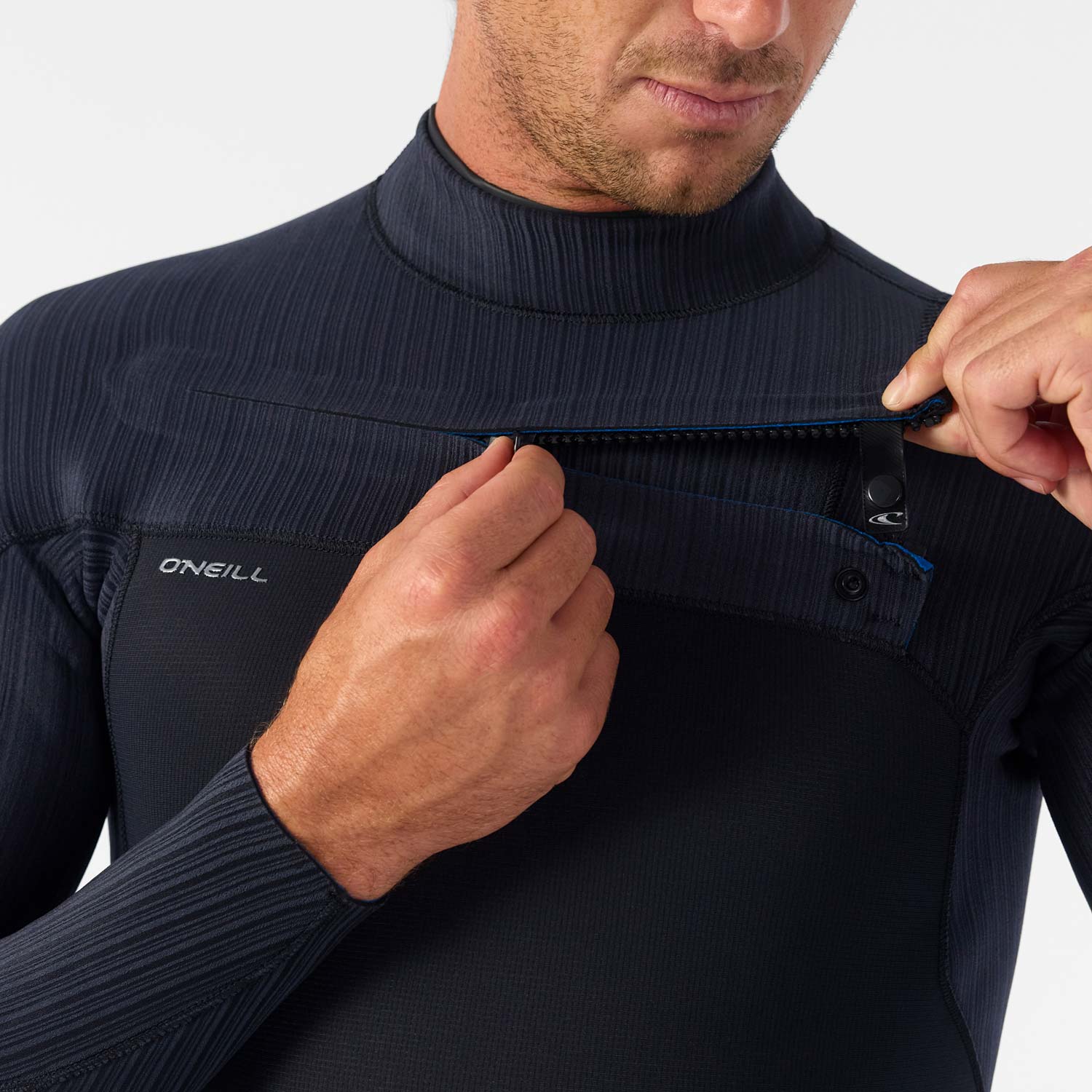 Hyperfreak 5/4+MM Chest Zip Full W/Hood - Black/Black | O'Neill