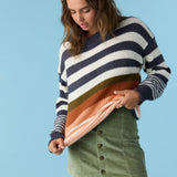 Billie Stripe Mockneck Oversized Sweater