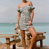 Ellison Emilia Floral Off-The-Shoulder Mini Dress