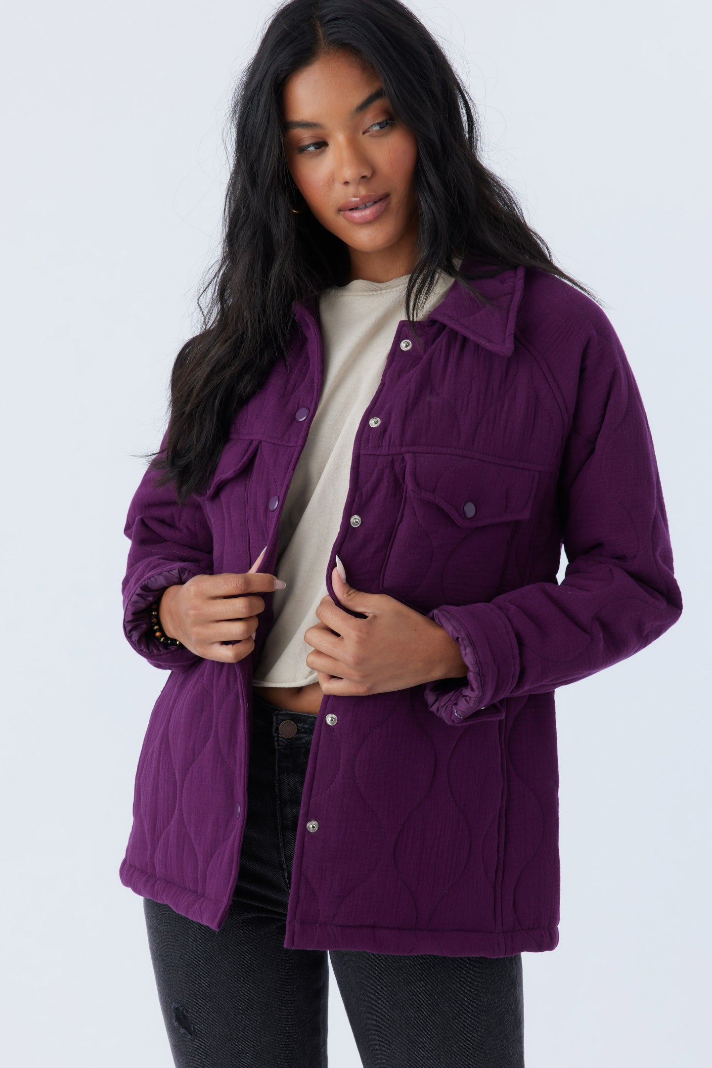 Emet Quilted Jacket - Plum | O'Neill