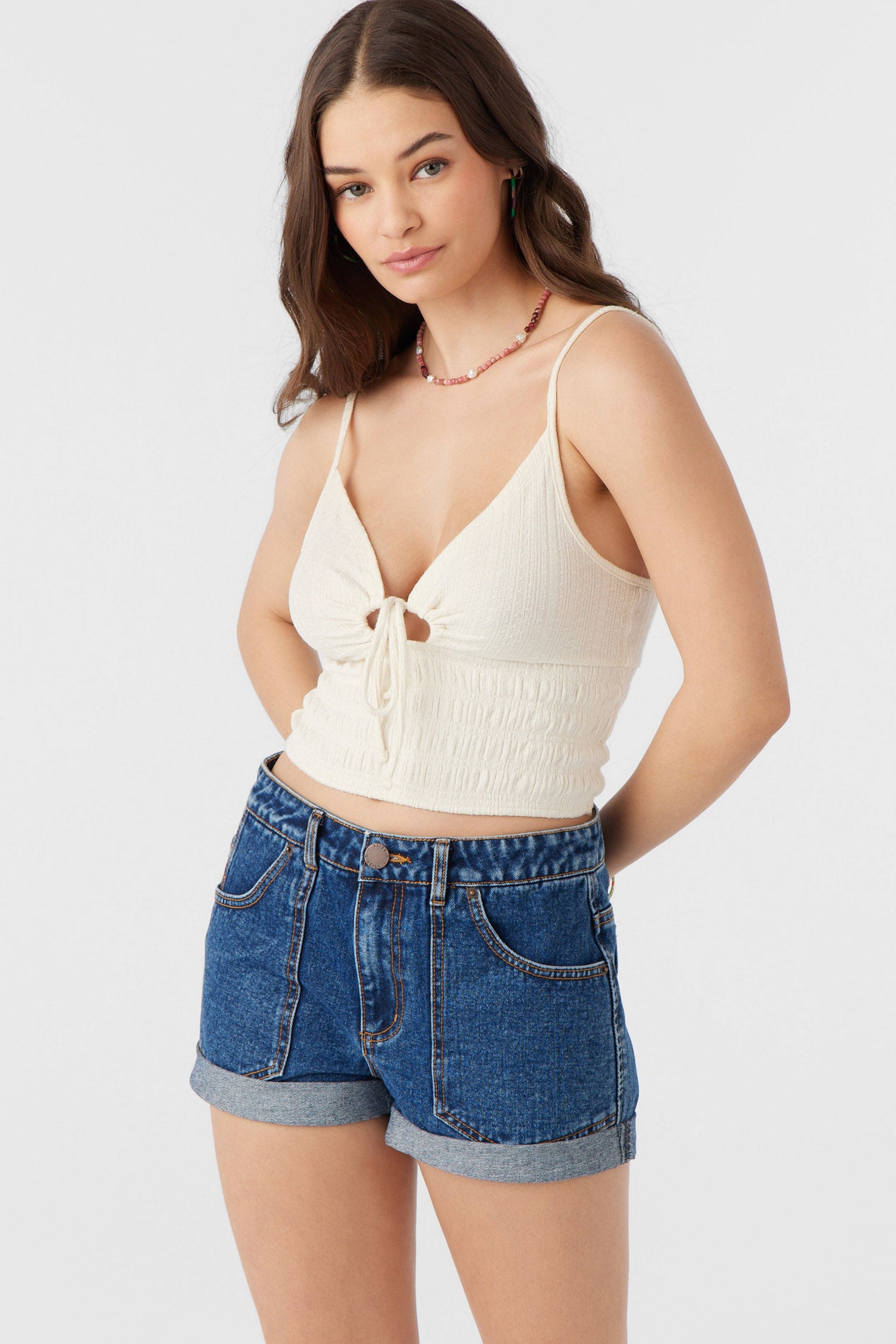 YULIANA KNIT CROP TANK TOP