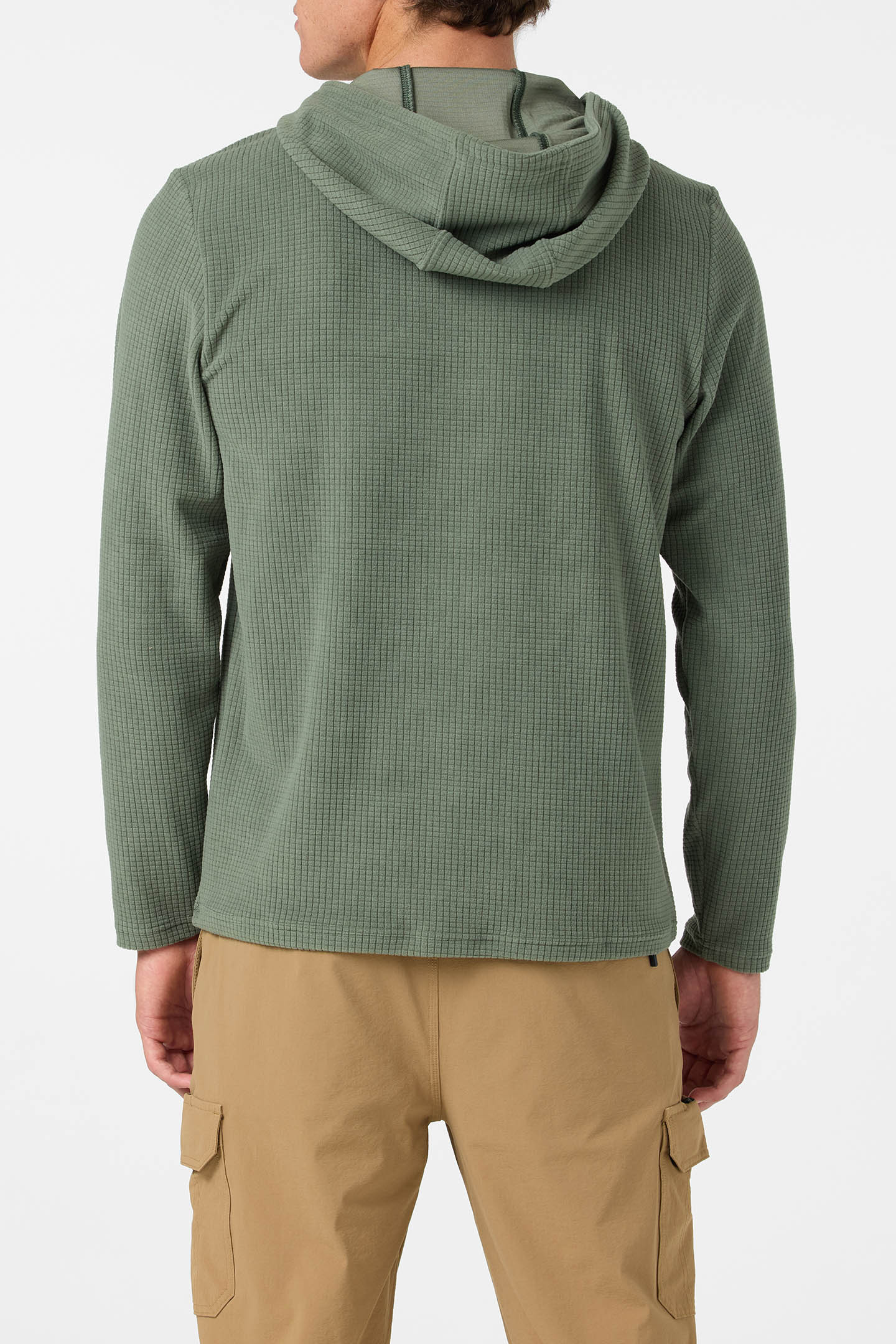 TRVLR Hooded Quarter Zip Long Sleeve Pullover - Dark Olive | O'Neill