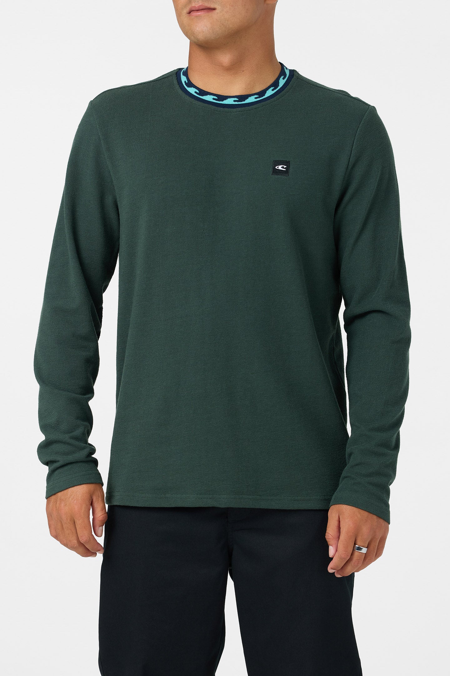 Wave Cult Bennett Ls Knit Long Sleeve Pullover - Hunter Green | O