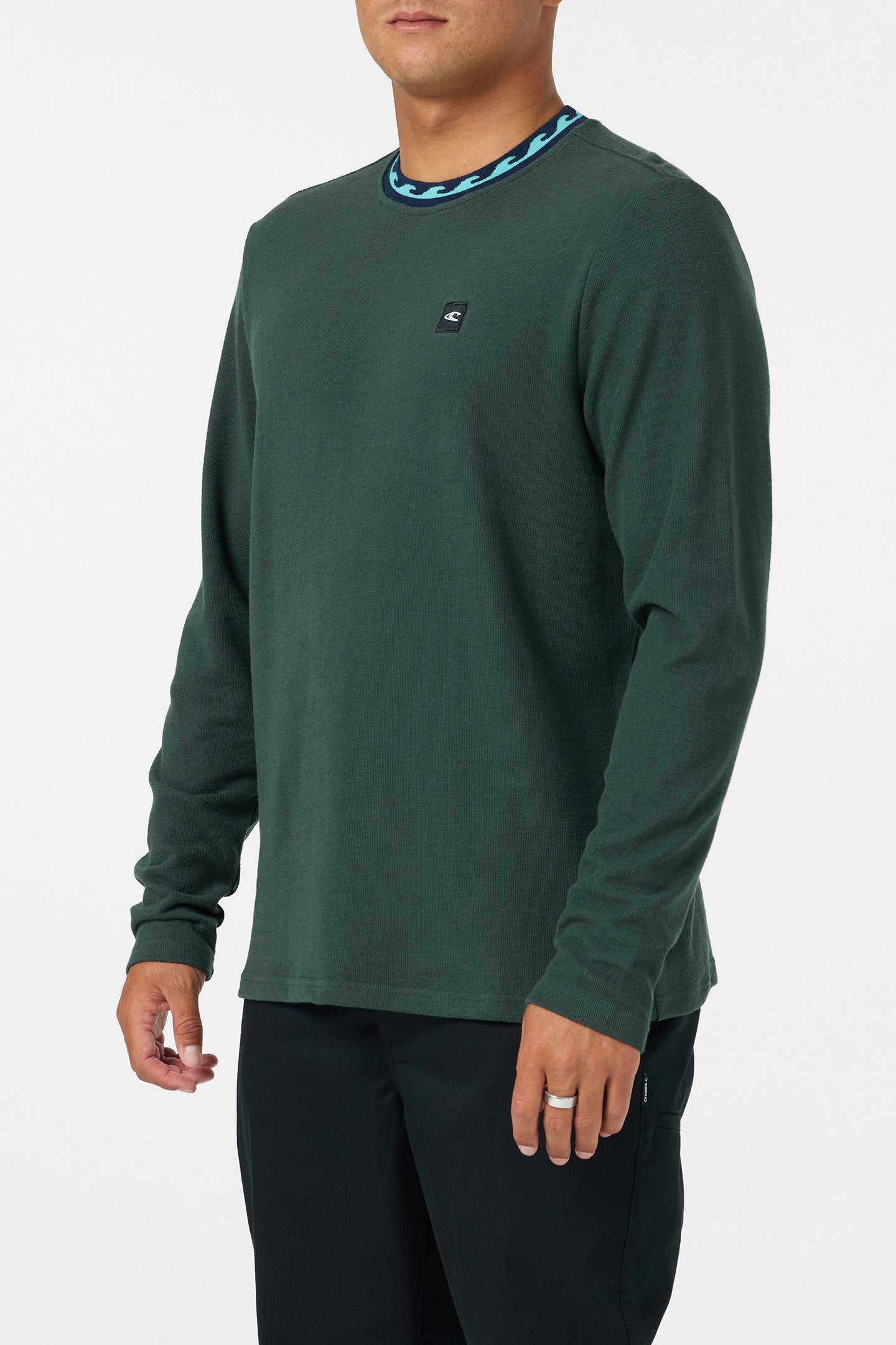 Wave Cult Bennett Ls Knit Long Sleeve Pullover - Hunter Green | O