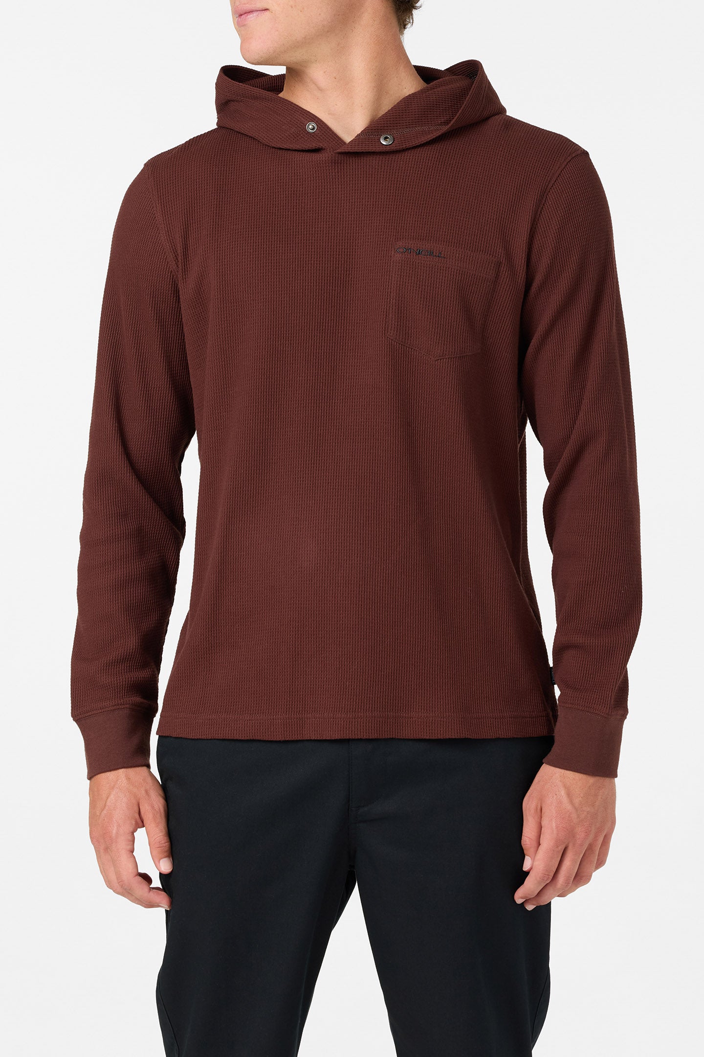 Overland Hooded Thermal Long Sleeve Pullover - Chocolate | O'Neill